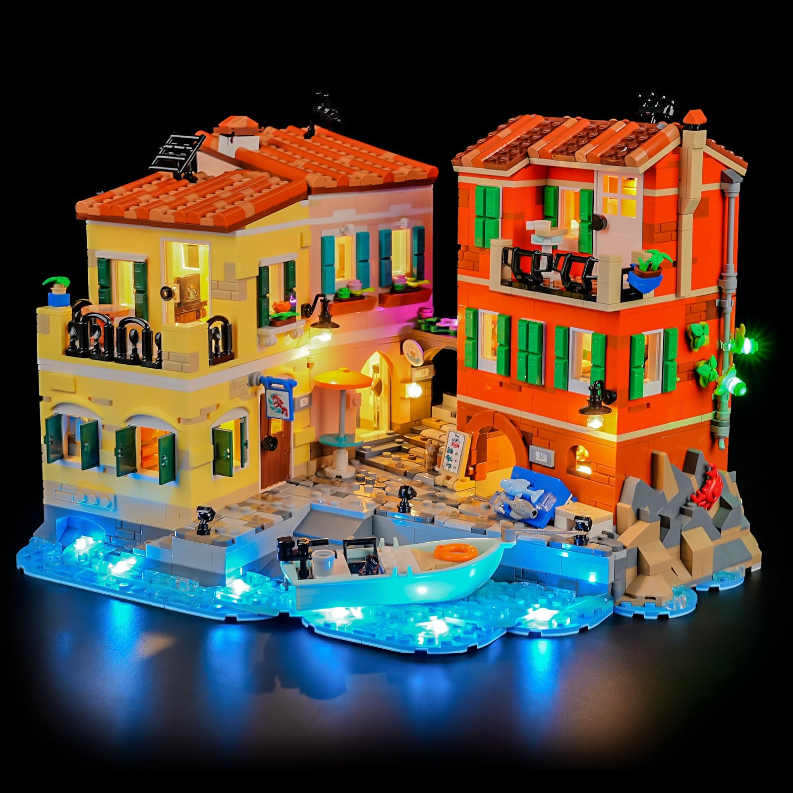 MENZAVA LED Light Set Compatible with LEGO Italian Riviera Ideas 21359 Building Blocks Model - Model Set NOT Included