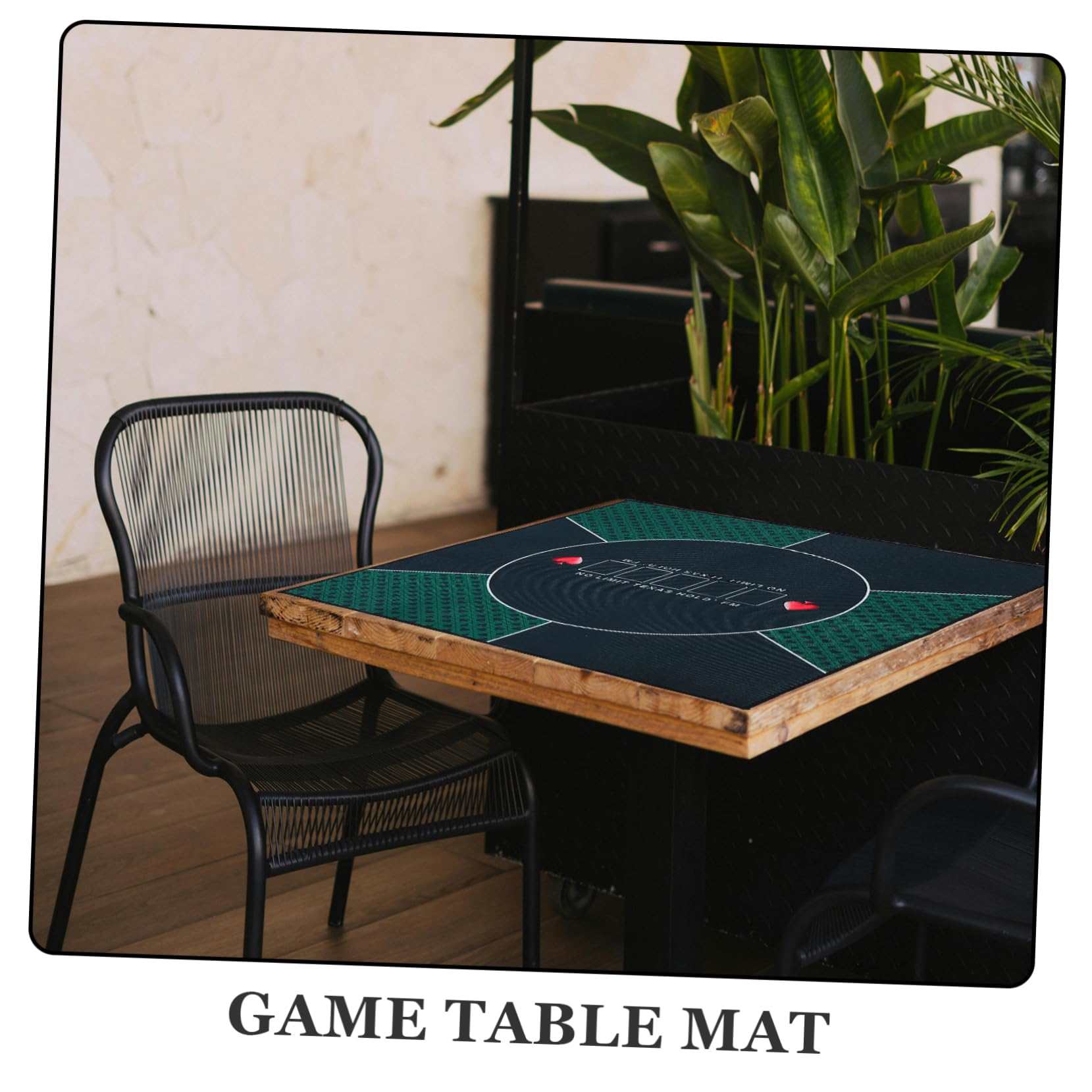 OUNONA rutschfeste Pokertischdecke aus Stoff mit Bedrucktem Muster Rechteckige Brettspielmatte für Kartenspiele Strapazierfähige Tischunterlage für Party und Rollenspiele