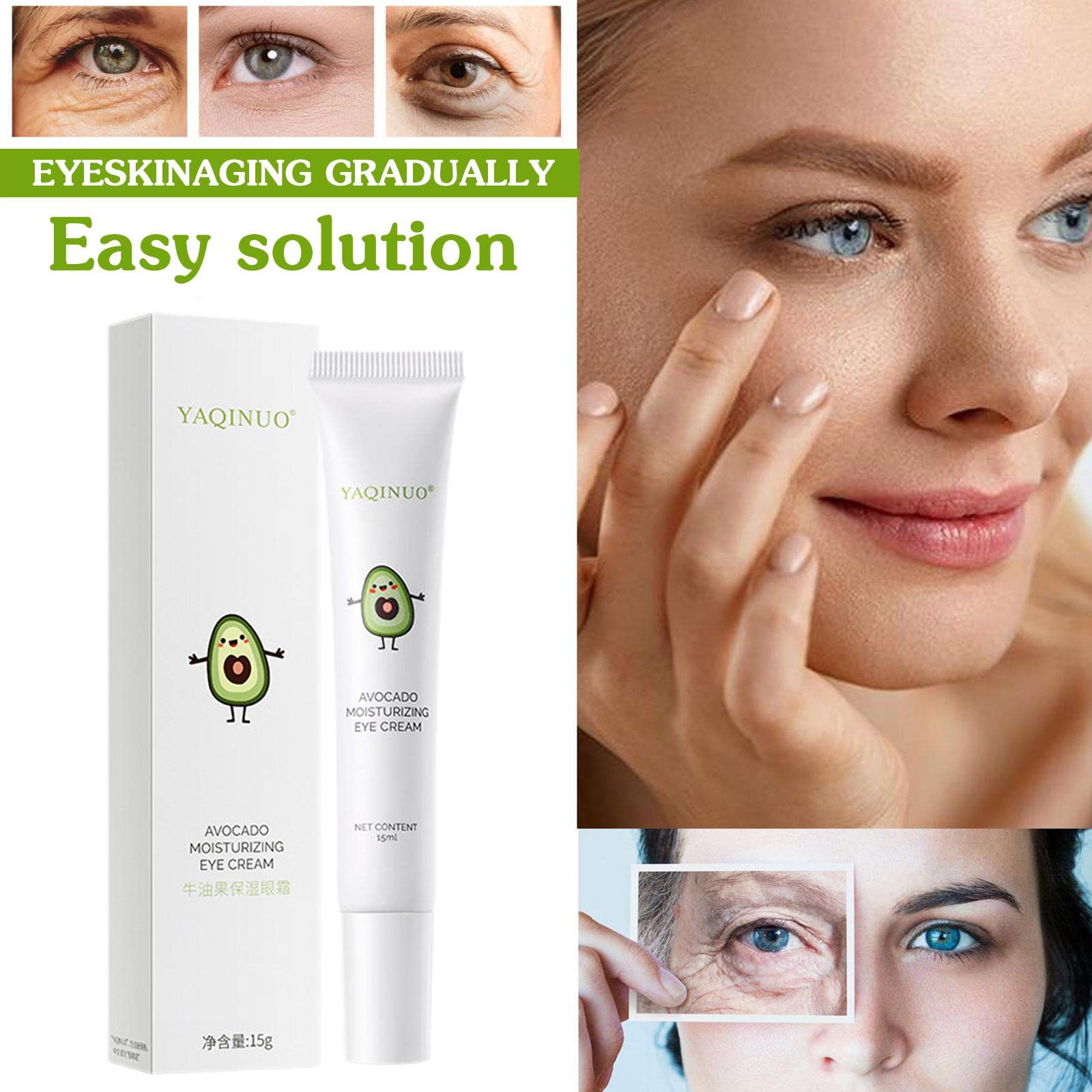 Aguacate Crema Hidratante Para Ojos Crema Elástica Hidratante Para Los Ojos Eliminar Bolsas Círculos Oscuros Anti-Arrugas Disminución Líneas De Ojos Levantamiento 9