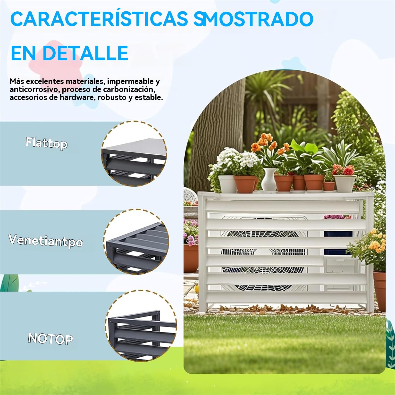 Cubierta impermeable para aire acondicionado al aire libre de 1,5 P, protección solar a prueba de polvo para unidades de aire acondicionado, ideal para calderas y equinto al aire libre, protector de