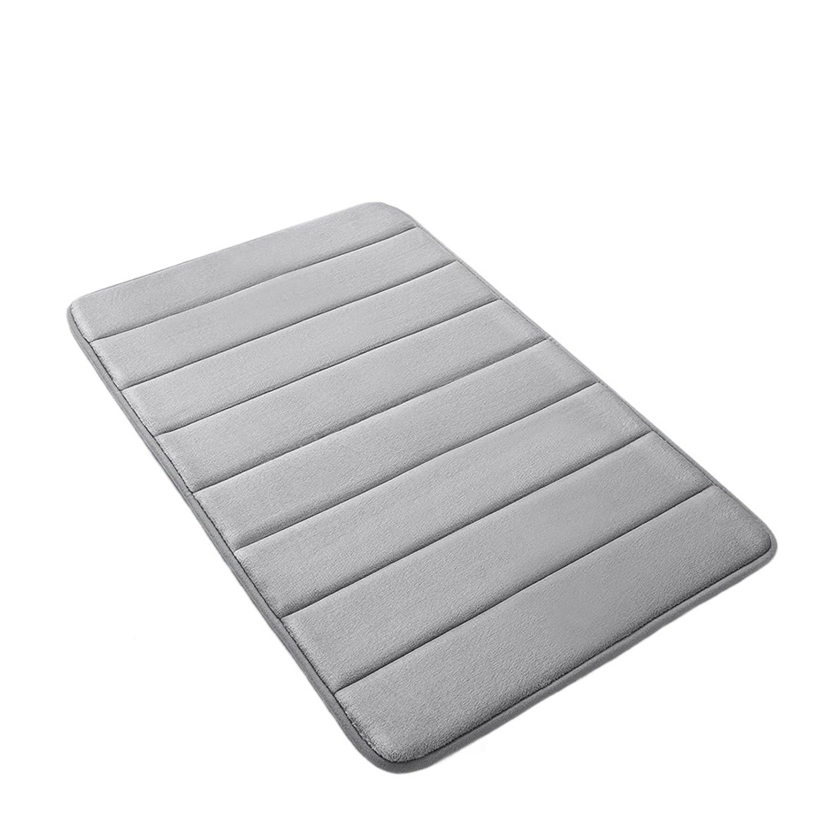 Badezimmermatte Absorbent Bathroom Mat Memory Foam Bathroom Rug Toilet Mat Bathroom Floor Mat Thick Soft Carpet Non-Slip Door Foot Rugs(Dark Grey,61x119cm(24x47 inch))