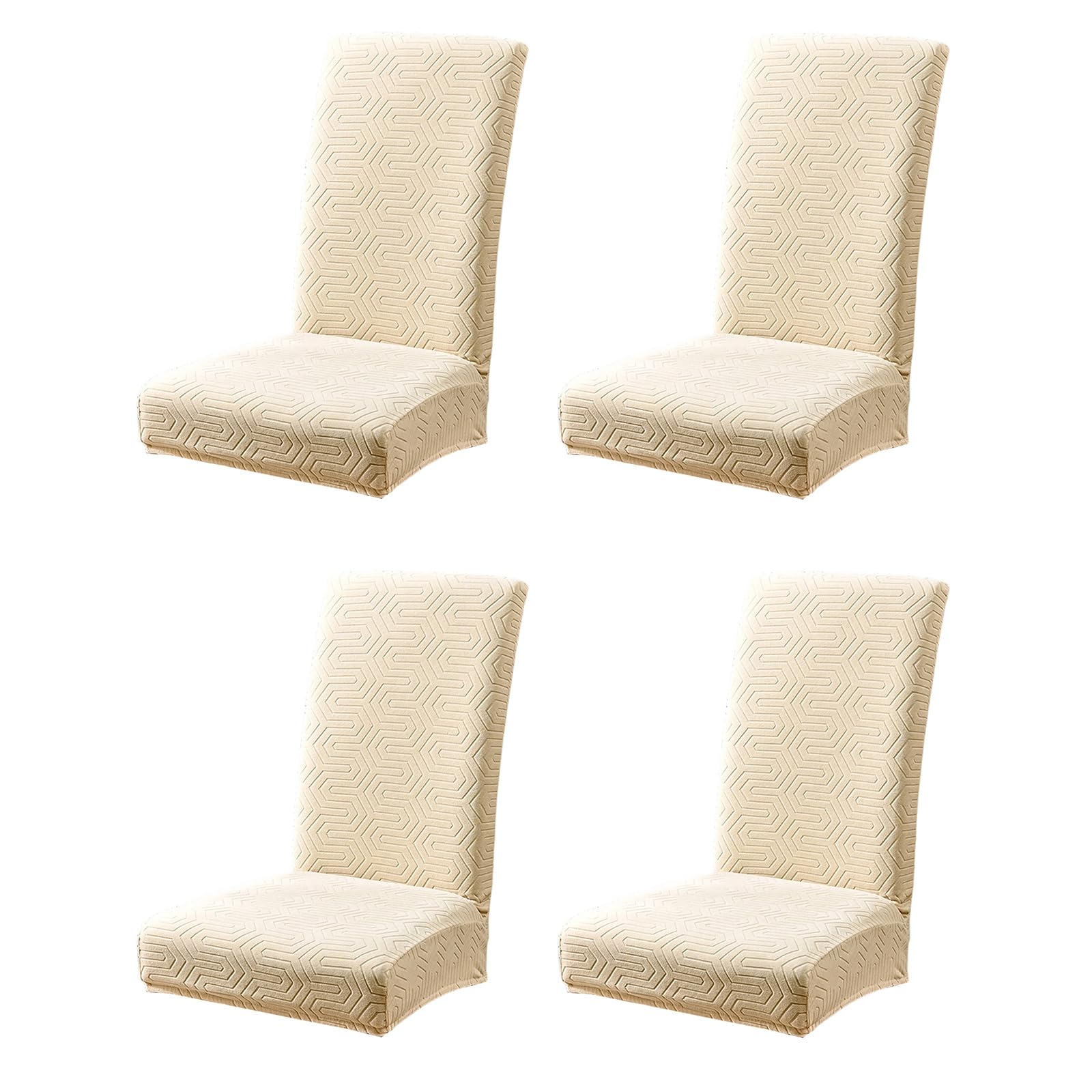 Jazuaiao Stretchable Spill Proof Chair Slipcovers with High Elastics Polyester Fabric for Home Hotel Dining Room Furniture Elastics Chair Slipcover