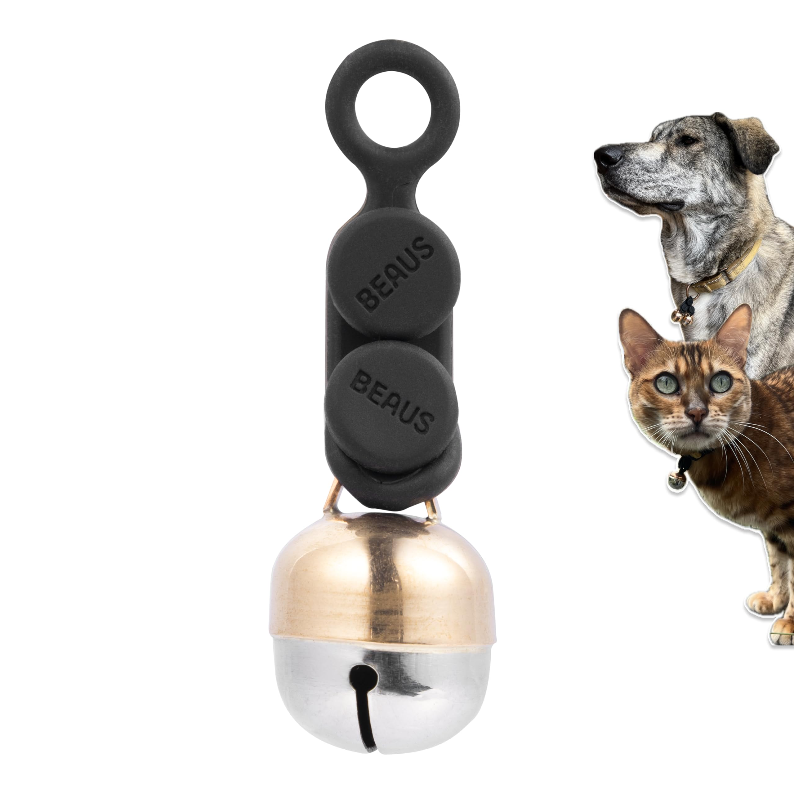 Beau's Bells V2 | Cats & Dogs Collar Bells with New Easy Release Clip | Premium Handmade - Track Your Pet, Protect Wildlife