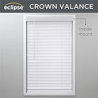 Vista 5 de Eclipse Persianas de madera falsa de 2 pulgadas, 20" de ancho x 48" de largo en blanco - Persianas sin cordón, Certificadas como seguras para niños