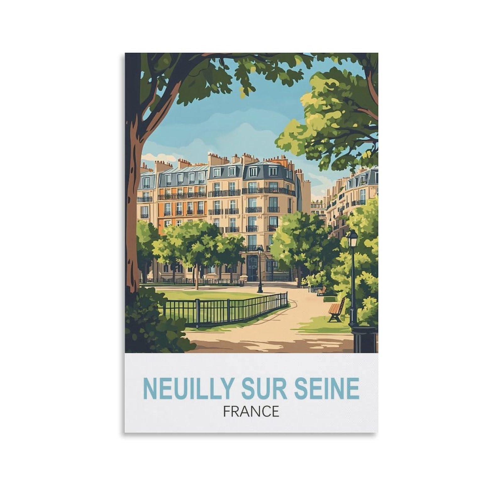 EZMLFA DIY 5D Diamond Painting Kits for Adults,Neuilly Sur Seine France DIY Diamond Art Kits Gem Painting Crafts for Home Wall Decor 50x60cm
