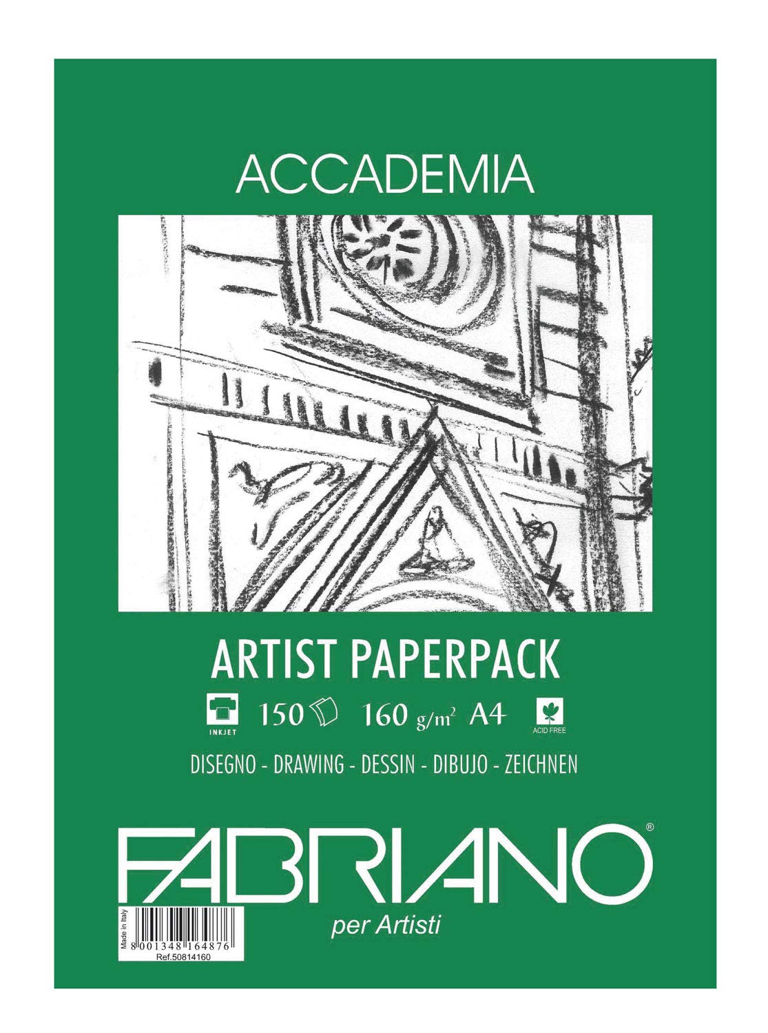 Unbekannt Fabriano Drawing Paper, Cotton, White, 29.7 x 442 x 0.5 cm