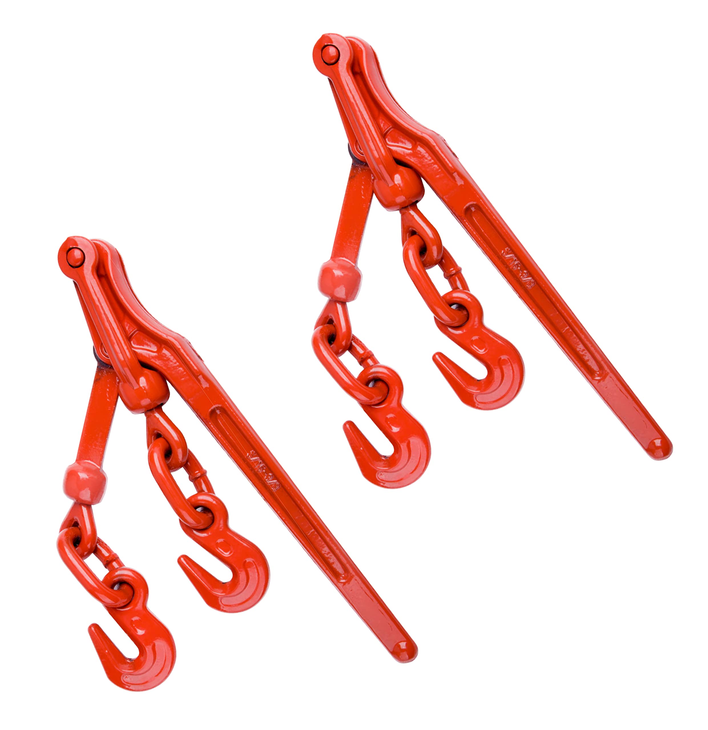 5/16 Inch X 3/8 Inch Heavy Duty Lever Load Binder with Grab Hooks, Secure Heavy Loads to Truck Or Flatbed Trailer (6600lbs-2)