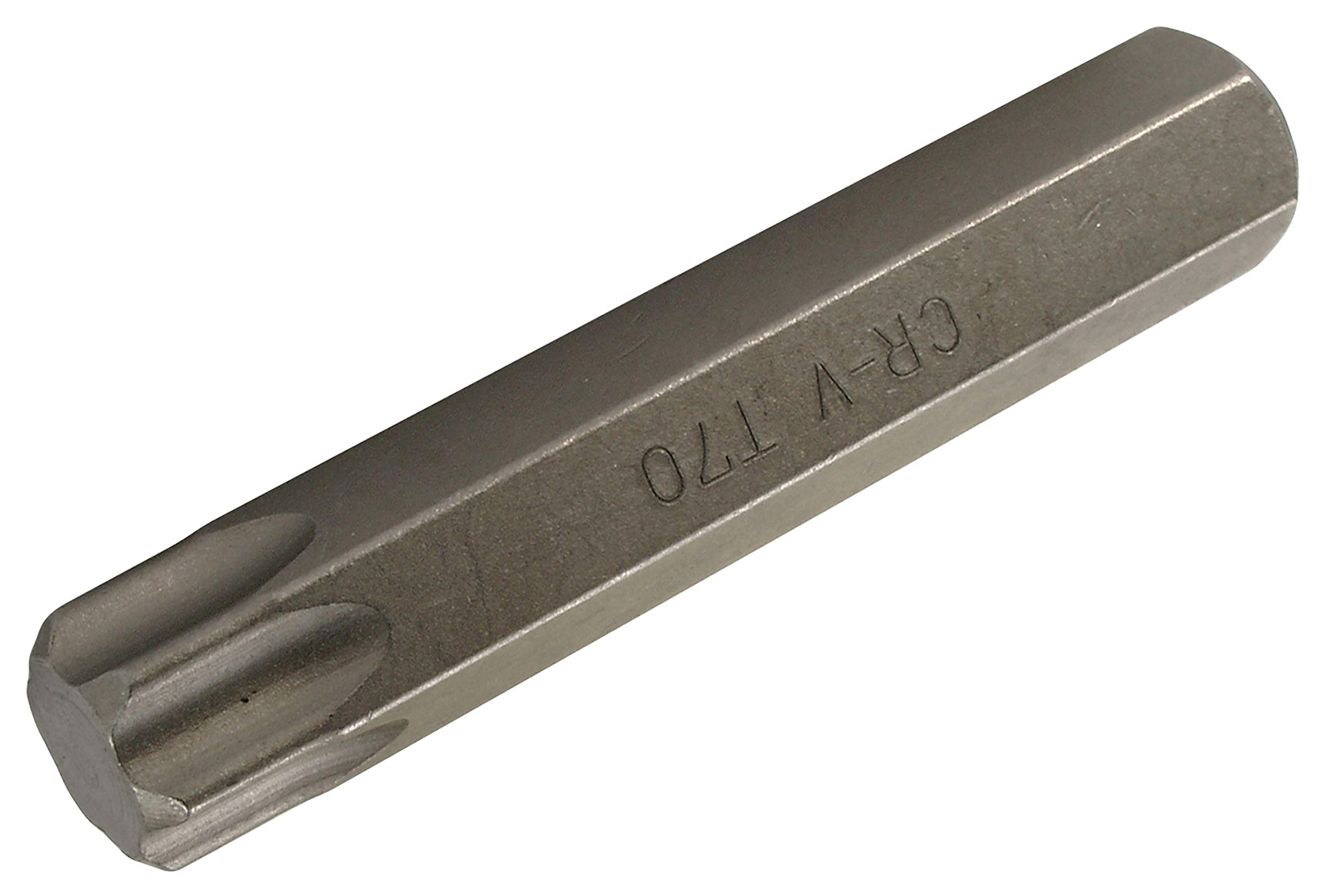 BGS 4581 | Inserto | lunghezza 80 mm | attacco esagono esterno 14 mm | profilo a T (per Torx) T70