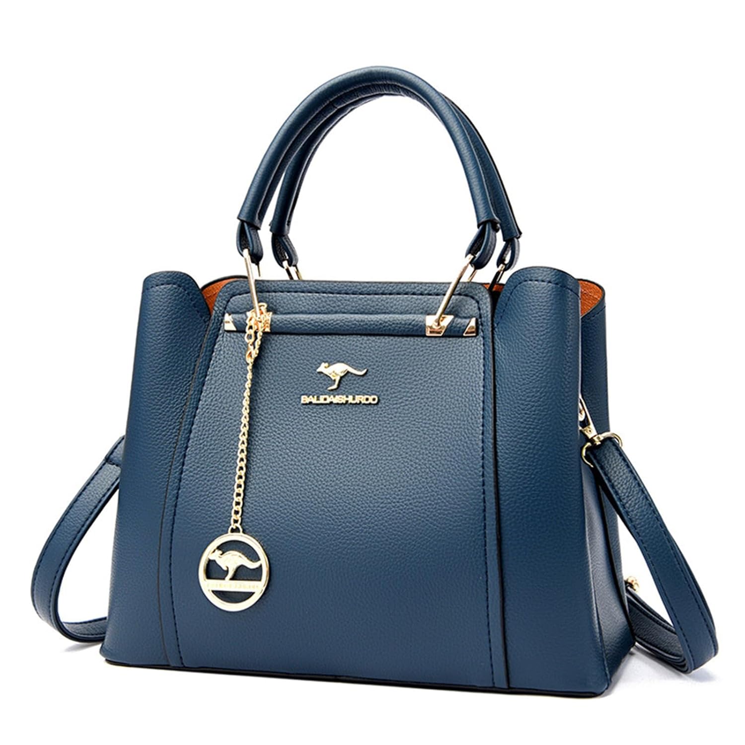 Bolsa Feminina Couro Plutônio Bolsa de Ombro Mão Transversal para Uso Diário Luxo Bolsa de Mão Multicamadas Tamanho Médio