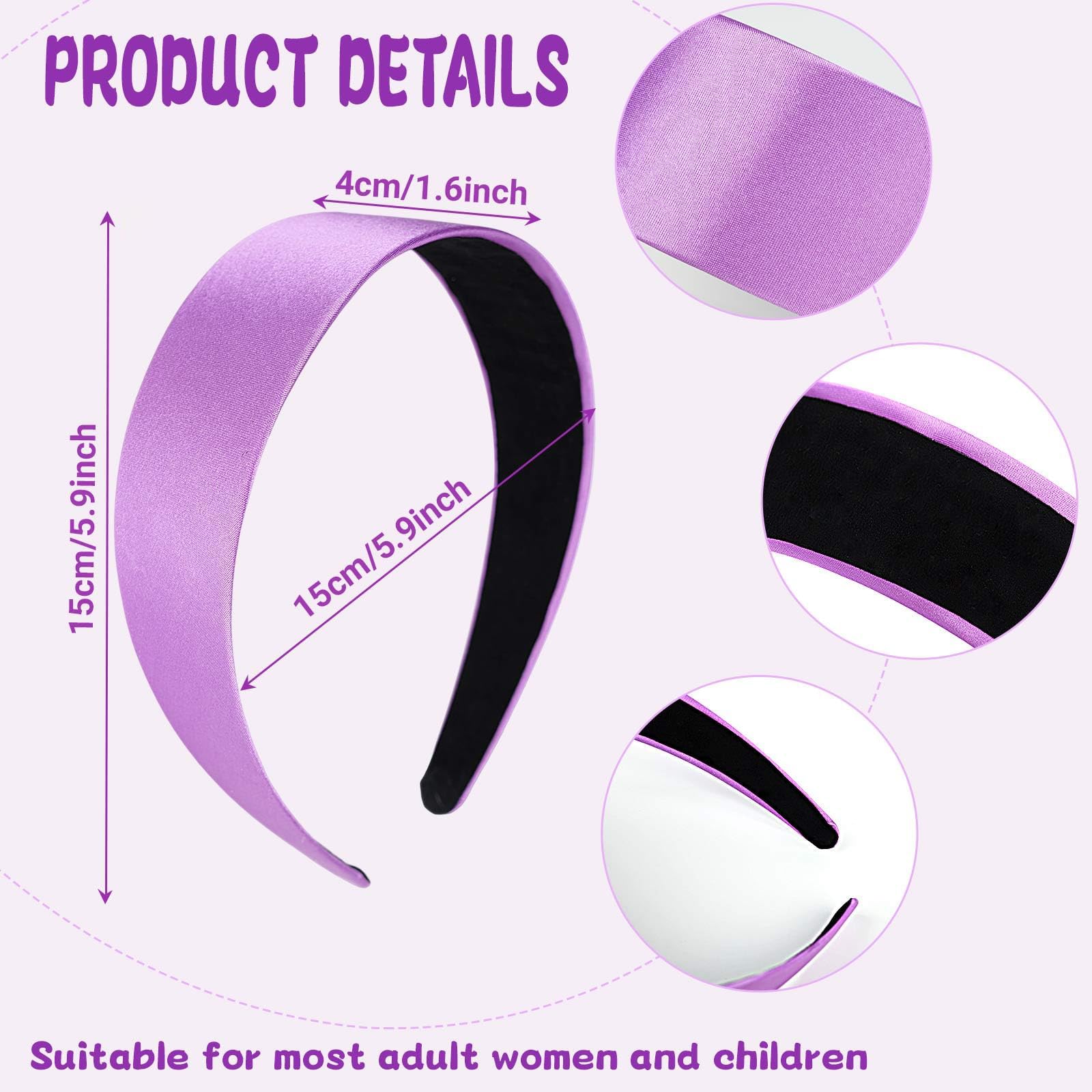 Matiniy Purple Headband and Green Scarf Chiffon Square Ribbon Neck Scarf and Lavender Headband for Women Girls Halloween Dress Up (Style2)