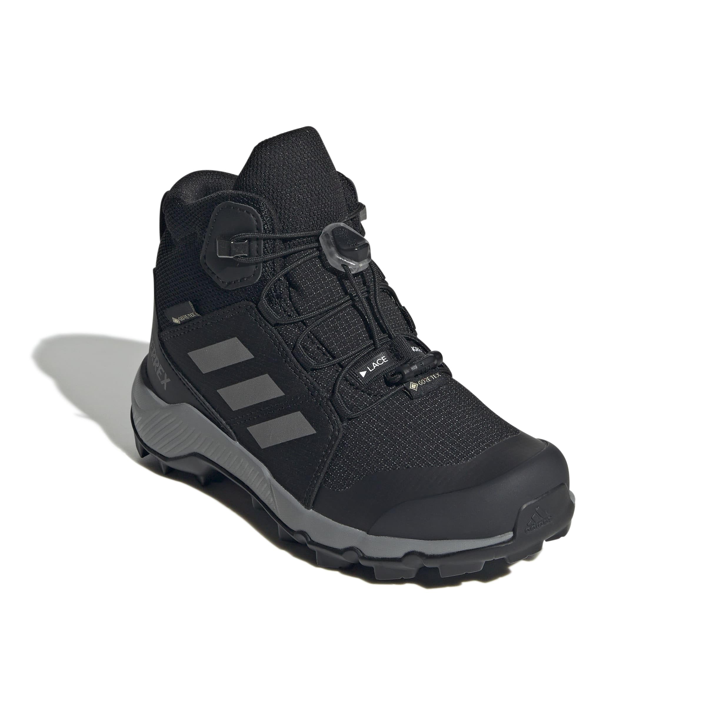 adidas Uniseks - dzieci Terrex Mid Gore-Tex Hiking Kids Shoes, Core Black/Grey Three/Core Black, 35.5 EU