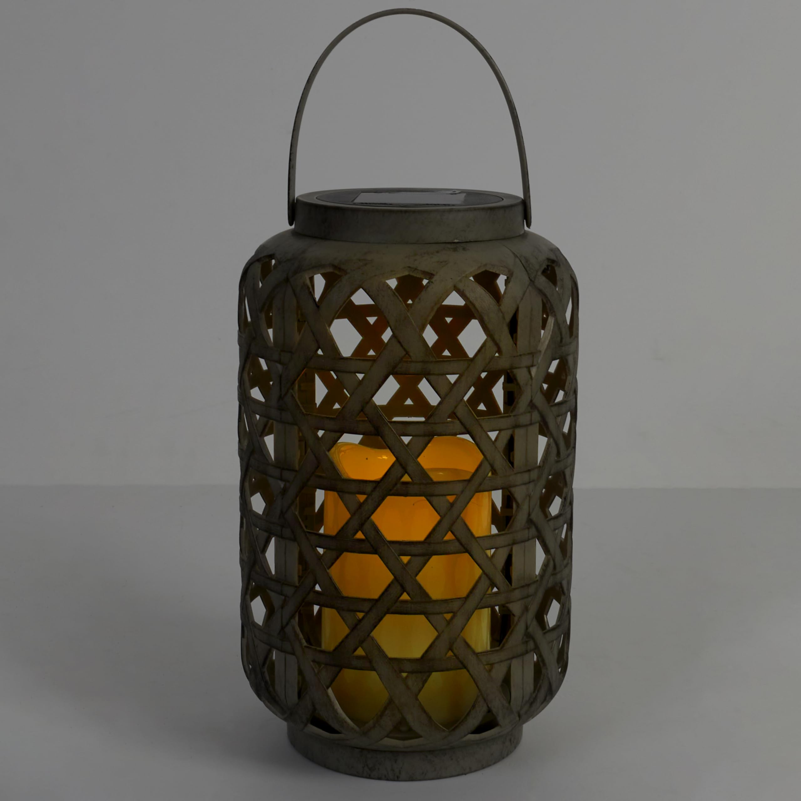 Home Deco Factory, LAO0174, Lampada Solare da Esterno Effetto Candela, Illuminazione Ecologica ed Economica, Design Moderno, Installazione Semplice, Marrone, Dimensioni Standard