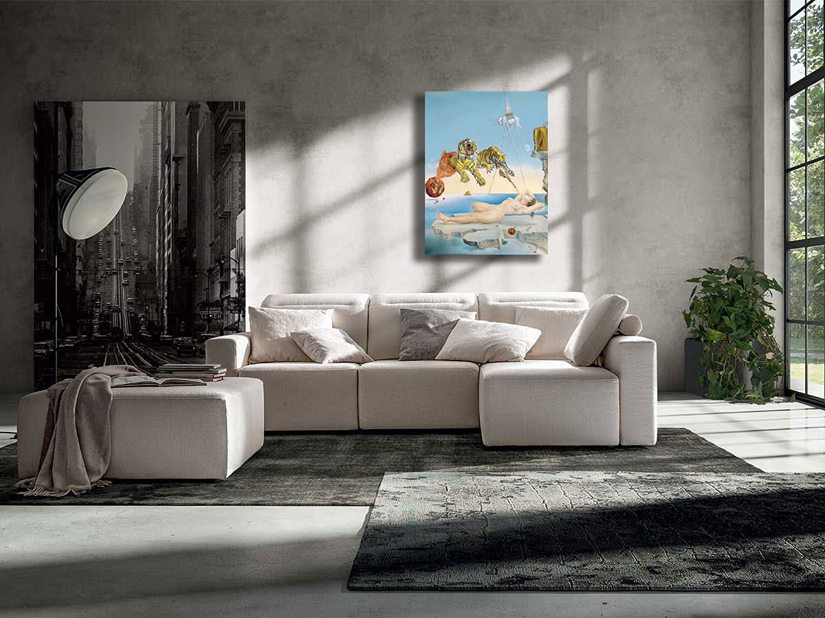 Quadro moderno DALI Salvador dalì Sogno volo ape tigre RIPRODUZIONE STAMPA SU TELA Quadri Moderni Moderno Astratto Arte Cucina Soggiorno Camera da letto printerland.it (50x70 cm)