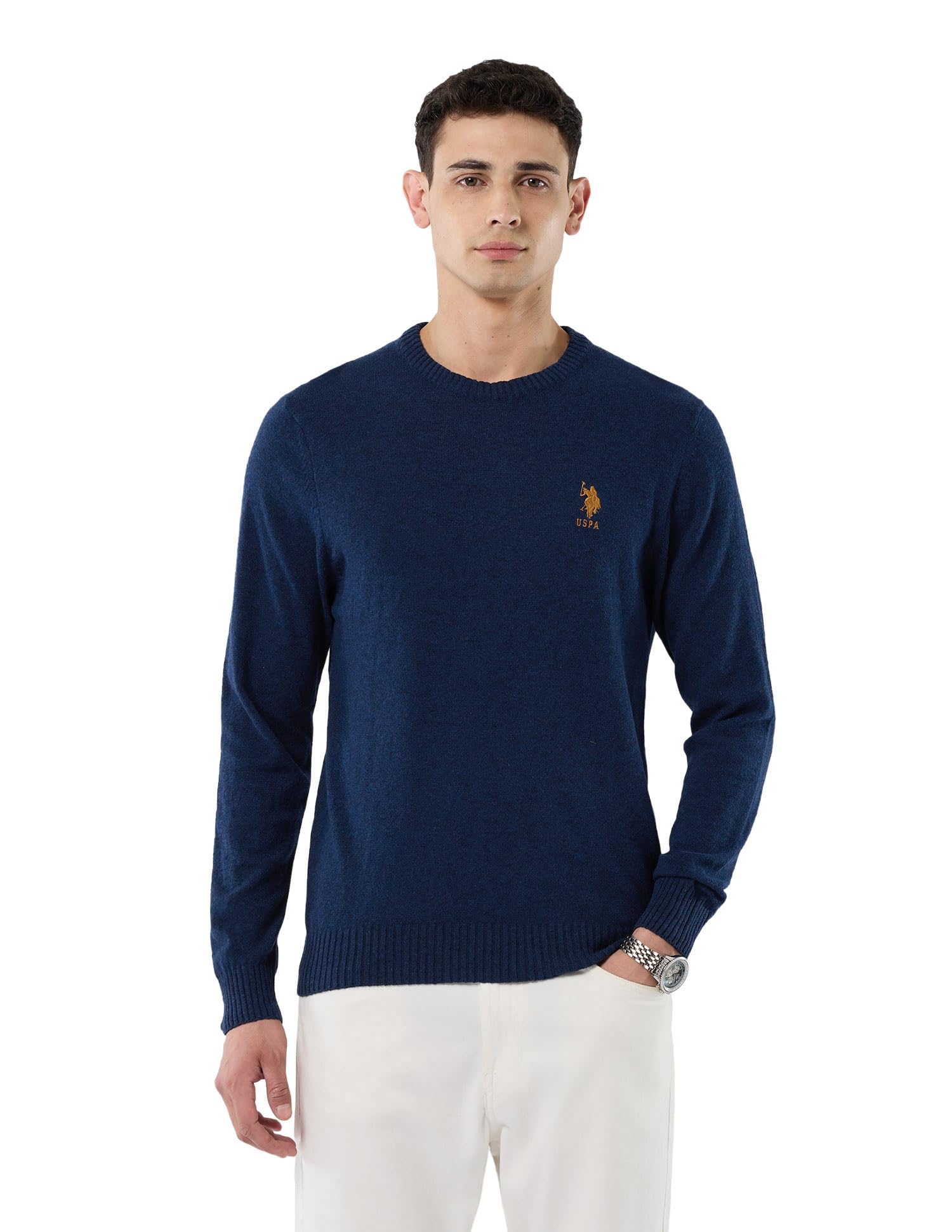 u.s. polo assn. U.s.Polo Association Men's Heathered Regular fit Sweater-picture-47