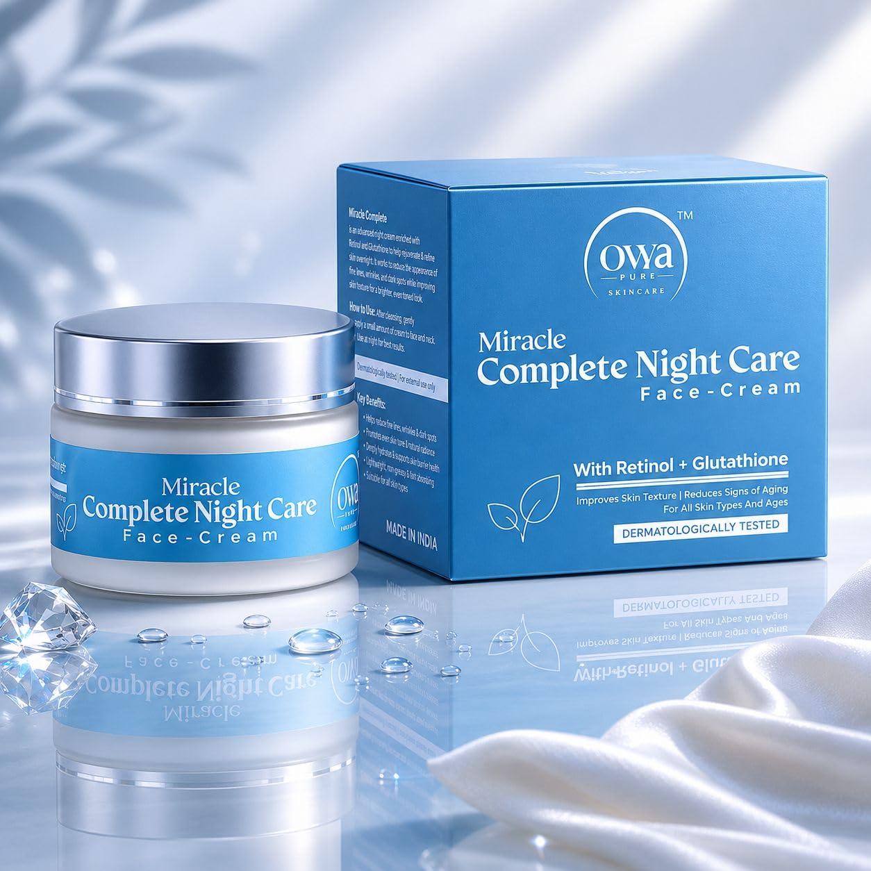 glutathione night cream review Ovya Pure Miracle Anti-Aging Night Cream with Retinol, Glutathione & Vitamin C | 3-in-1 Night Repair Cream, Night Moisturizer & Face Serum