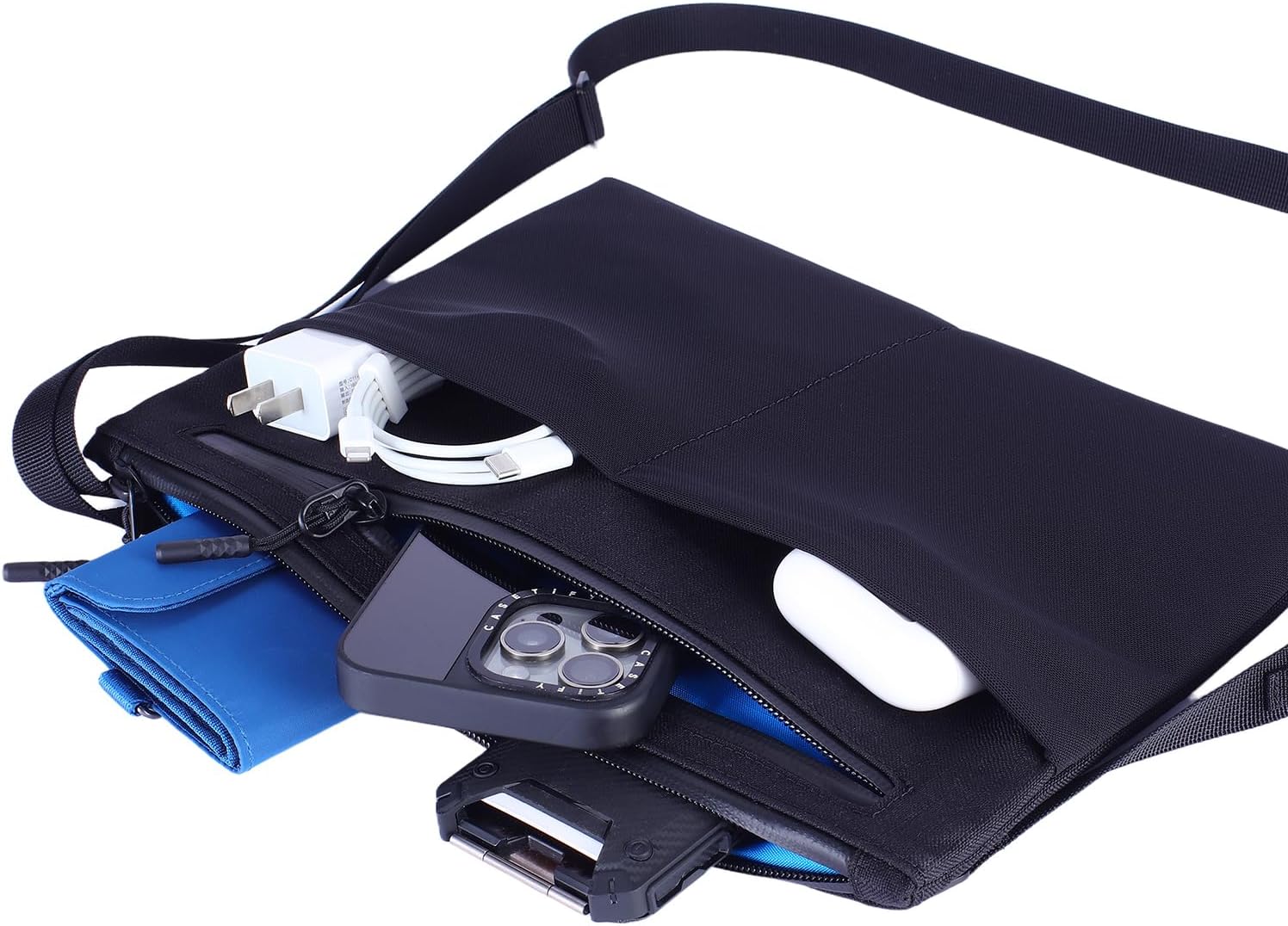 EDC Crossbody Sling Bag, Cordura Nylon 66 Waterproof Zipper Lightweight Water Resistant Shoulder Bag Daily Commute