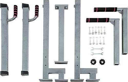 Miniatura 9 de BalanceFrom Marco de acero multifuncional para gimnasio en casa, estación de soporte de fitness con altura ajustable, capacidad de 500 libras,