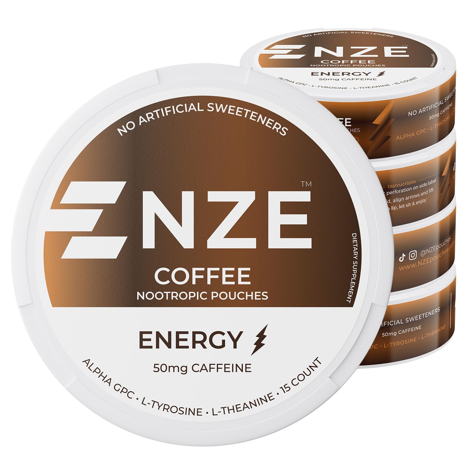 Amazon.com: NZE Caffeine Nootropic Pouches (Coffee) - Energy