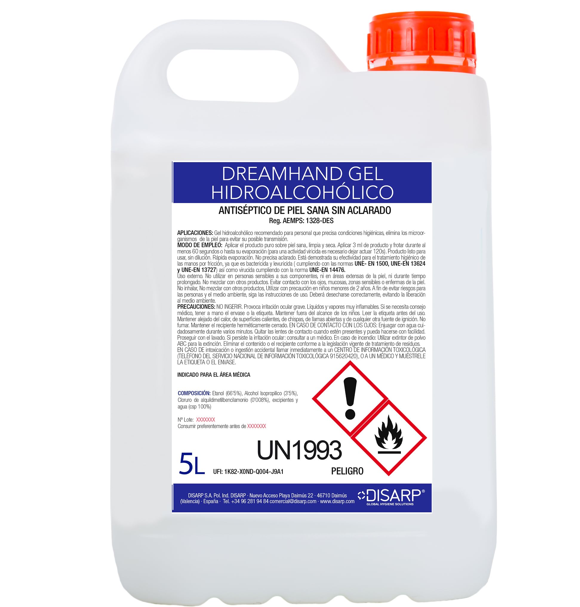 GEL HIDROALCOHOLICO HIGIENIZANTE SECADO INSTANTANEO