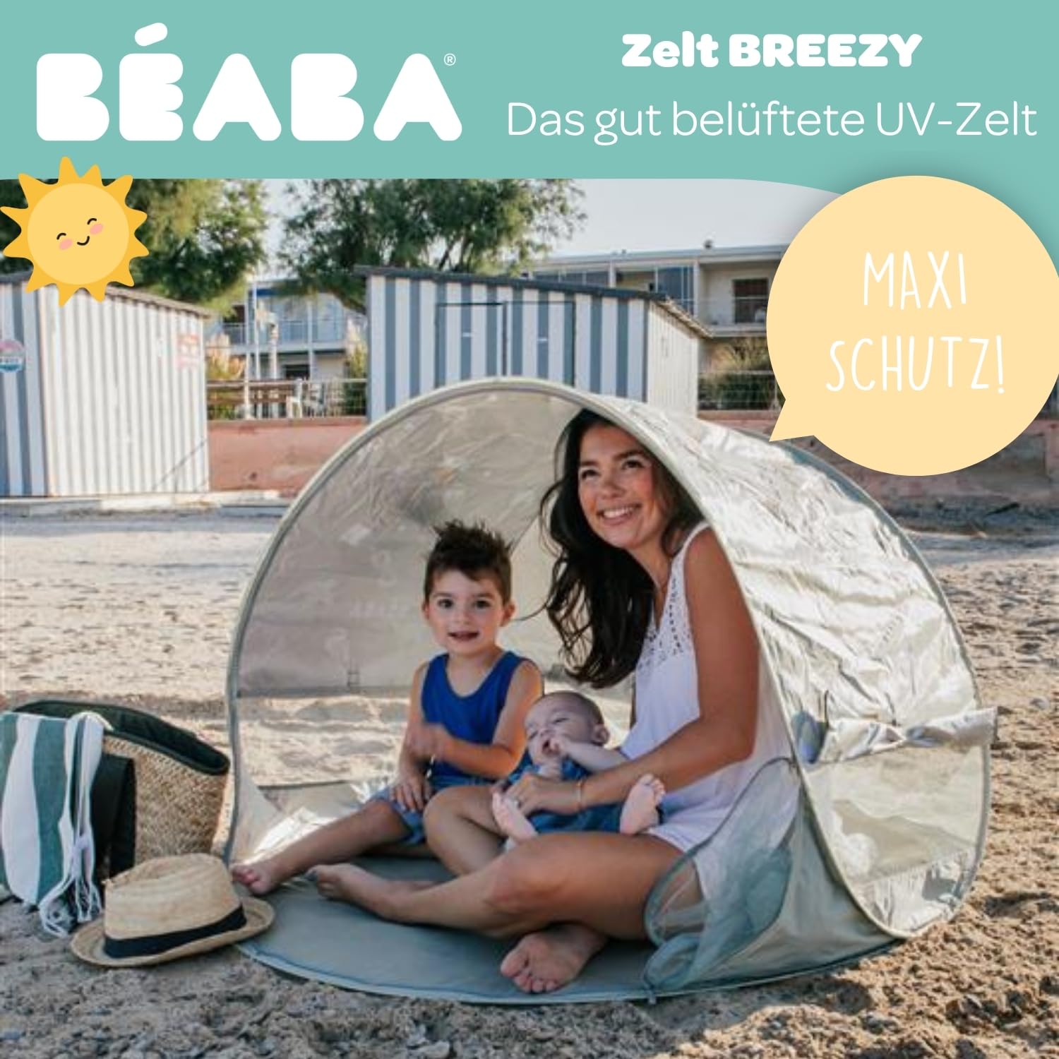 BÉABA, Pop-Up Strandzelt, Baby Strandmuschel UV