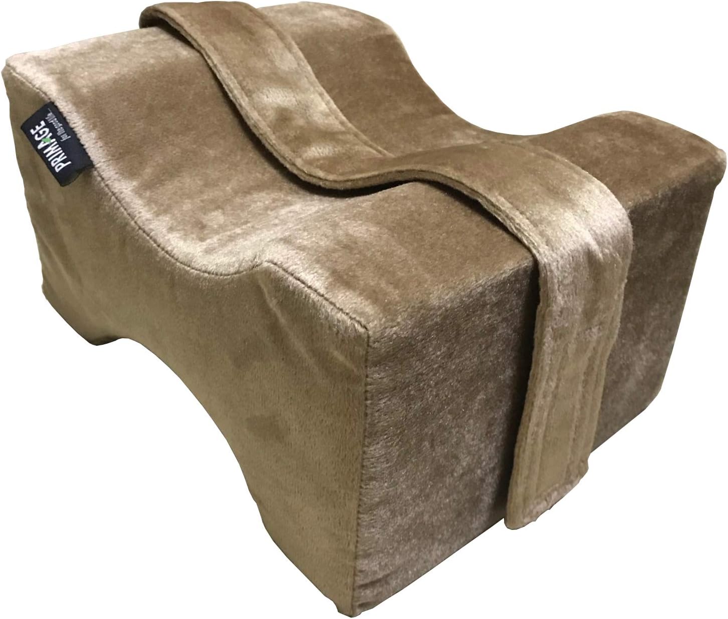 Primage Soft Foam Leg and Knee Support, Leg Rest Pillow for Relief from Leg Pain and Sciatica, for Pregnancy, Post Surgery, Hip and Joint Pain - Beige