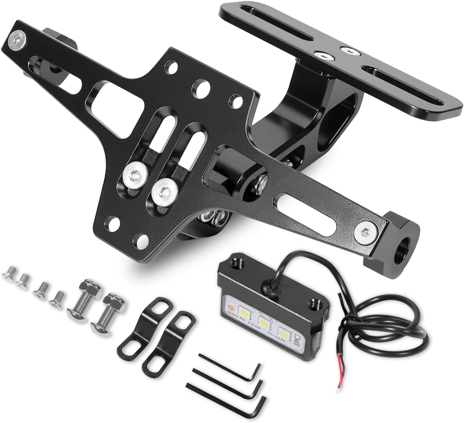 MDPROMCP UbuyMotor Universal Motorcycle Fender Eliminator CNC Aluminum License Plate Bracket Fit for Honda Kawasaki Yamaha Suzuki Ducati BMW