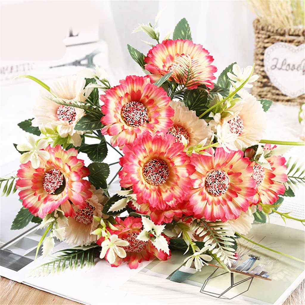 XDLEDMKIZ Artificial Silk Bouquet Decoration Artificial Peony Wedding Banquet Garden Party Home Decoration Artificial Flowers Interesting