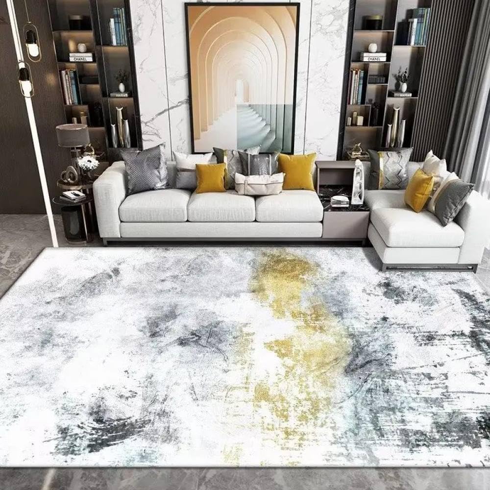 Tapis de grande surface lavable pour salon chaleureux et déco de chambre