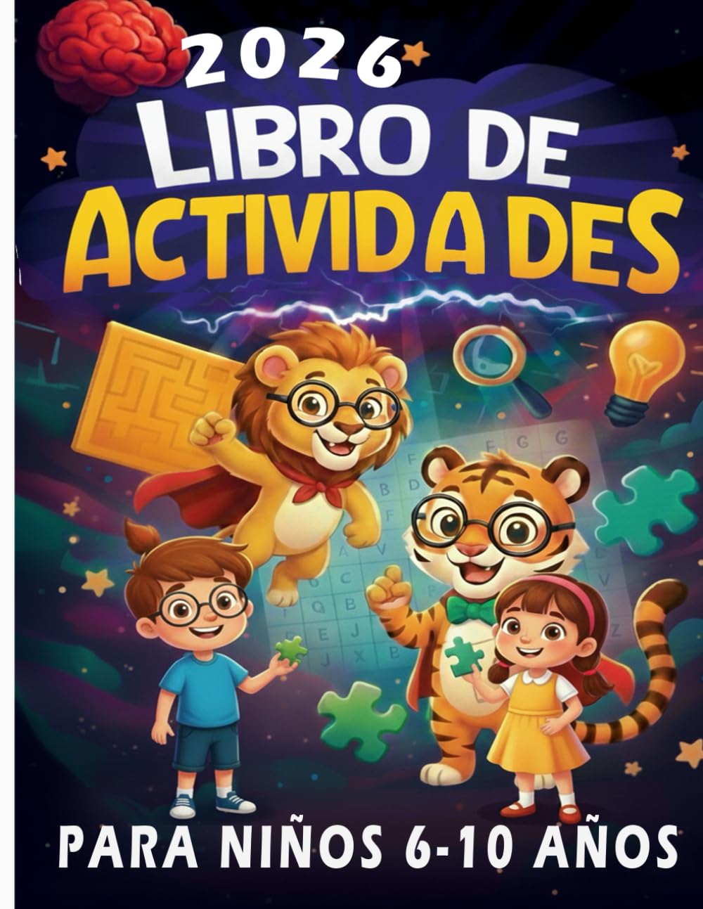 Libro De Actividades Para Niños 6-10 Años: Juegos Y Pasatiempos Para Niños - Colorear, Copiar La Imagen, Punto A Punto, Laberintos, Busca Las Diferencia Y Mucho Más! (Español)