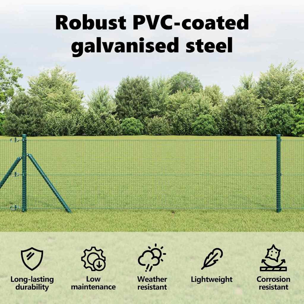 vidaXL Cerca de Alambre Soldado 10000 x 40 cm Verde | Hecho resistente para durar mucho tiempo, Ideal para jardines y límites agrícolas, Fácil de montar y listo para usar