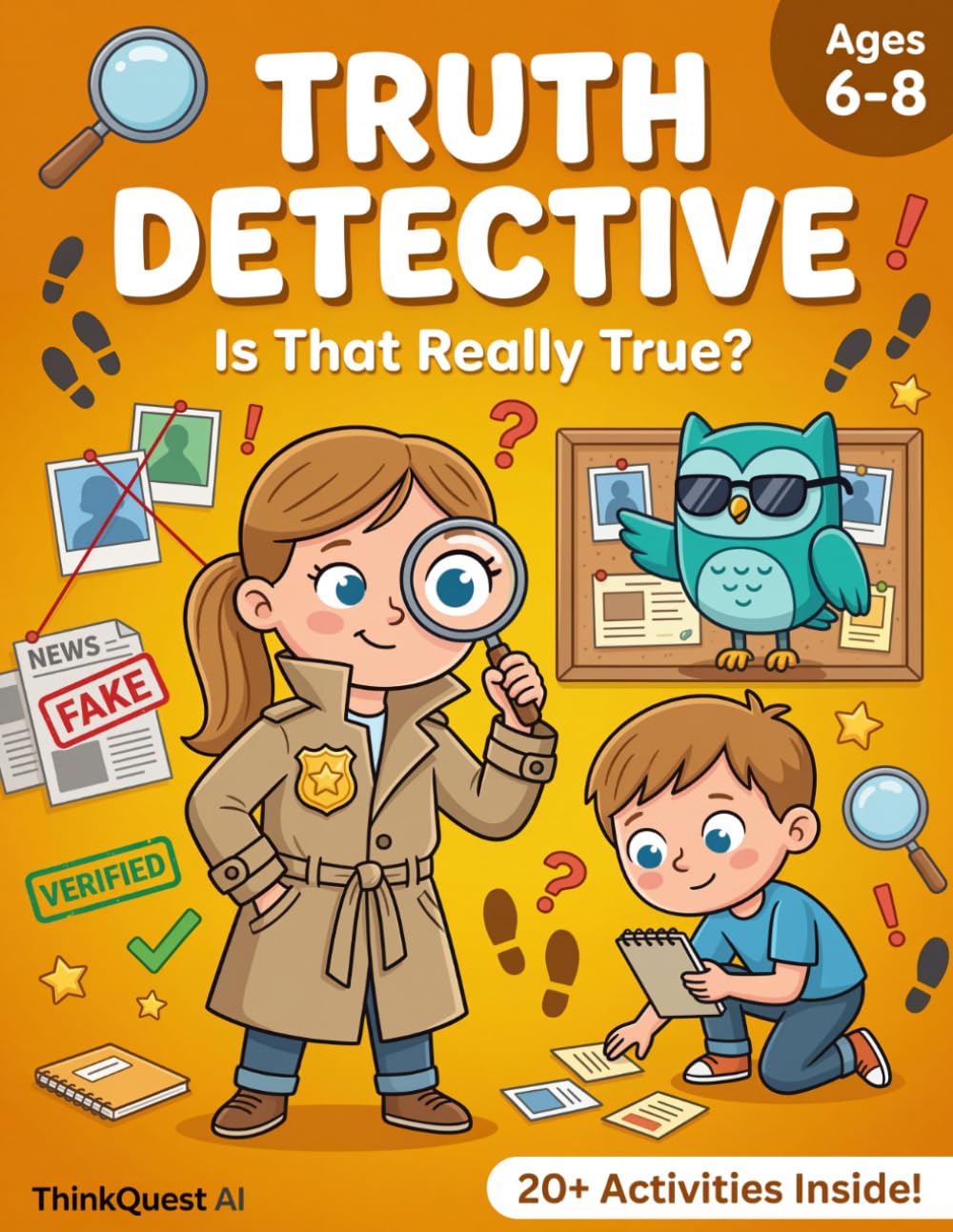 Truth Detective Case Files: Can You Spot the Fake?: Media Literacy Activities for Kids Ages 6-8 — Real vs. Pretend, Picture Clues & Who Said It?