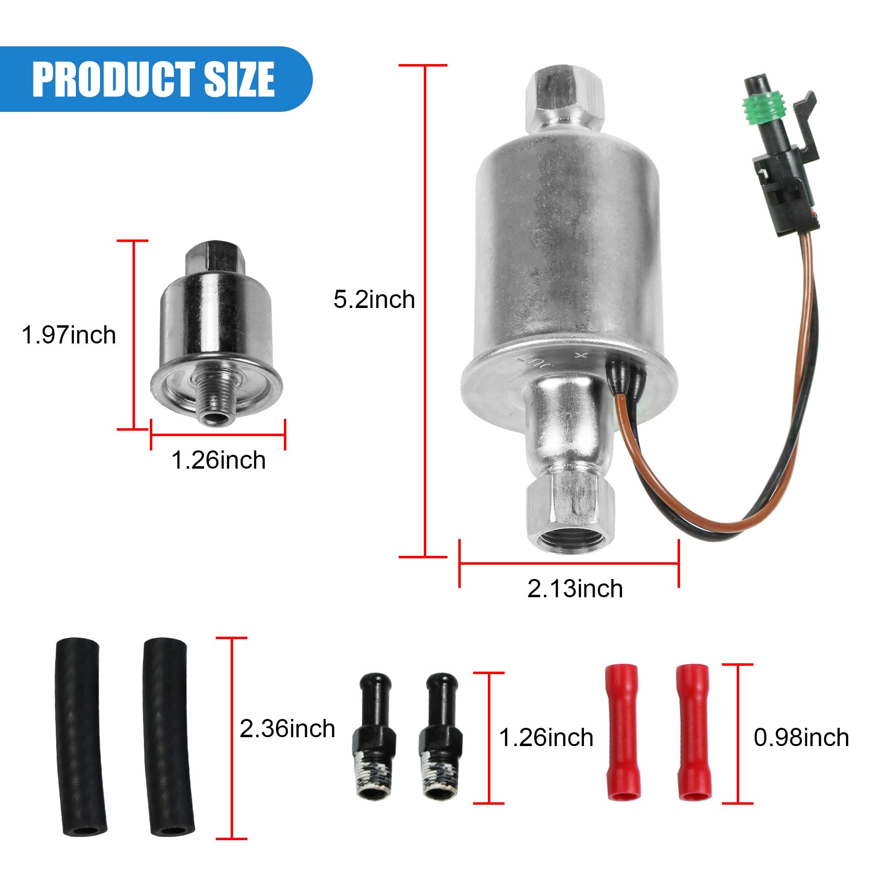 Pompa Di Sollevamento Carburante Diesel 6.5L E8413 Per Chevy GMC 1992-2002 (8-12 PSI), Sostitutiva Per Acdelco 15754298, OT18046, E520 - 6