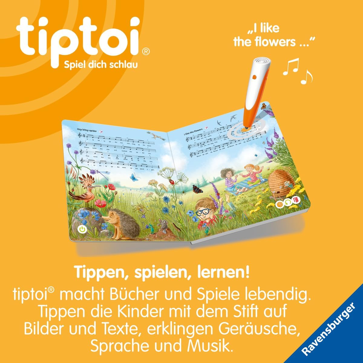 Ravensburger - Livre de musique interactif tiptoi® - Mes plus belles chansons de Noël - avec carte du monde pour enfants