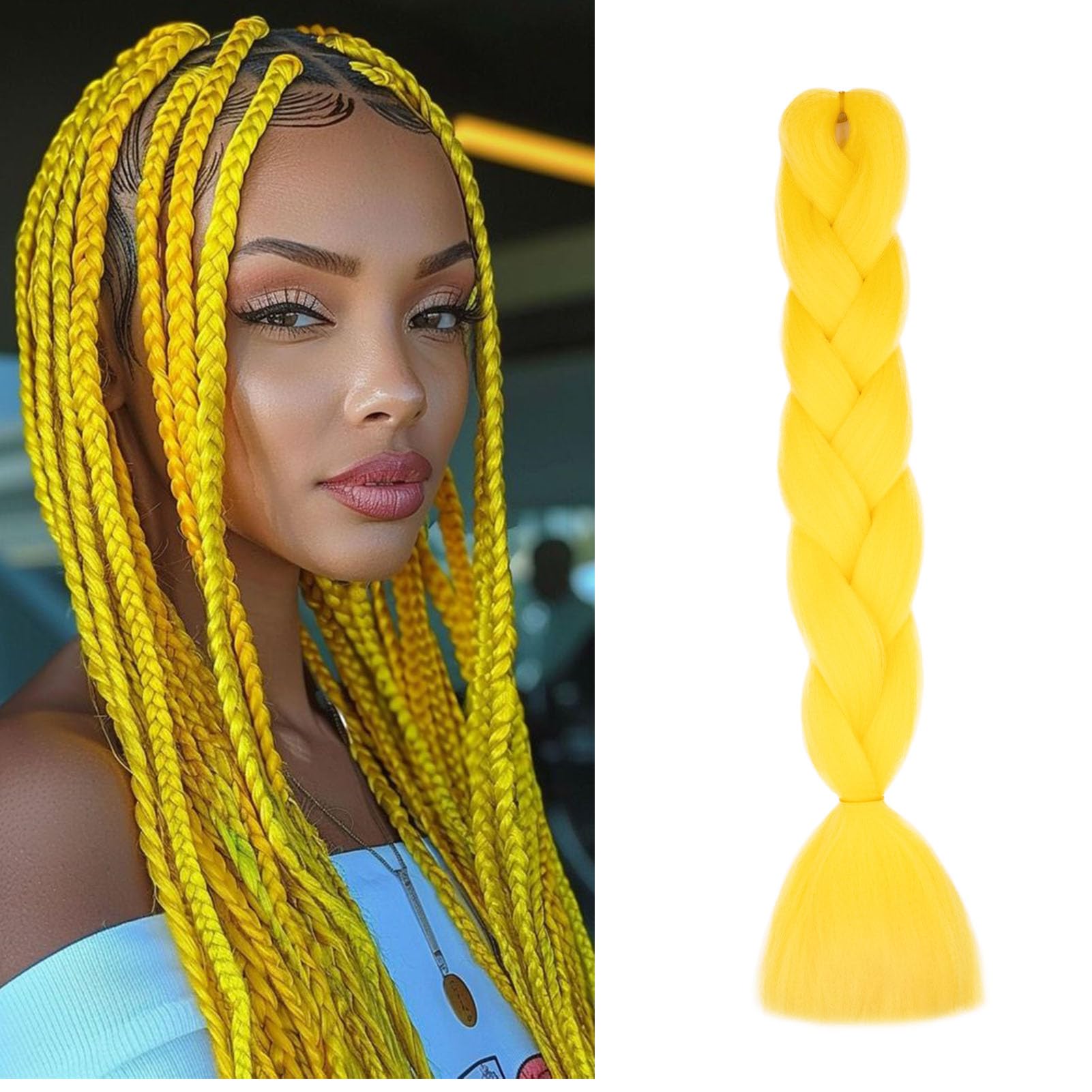 Cybelleza 24inch Ombre Jumbo Braids Hair Extensions Braiding Hair Pieces 1pcs Bundles Synthetic Jumbo Braid Hair Crochet Twist African Box