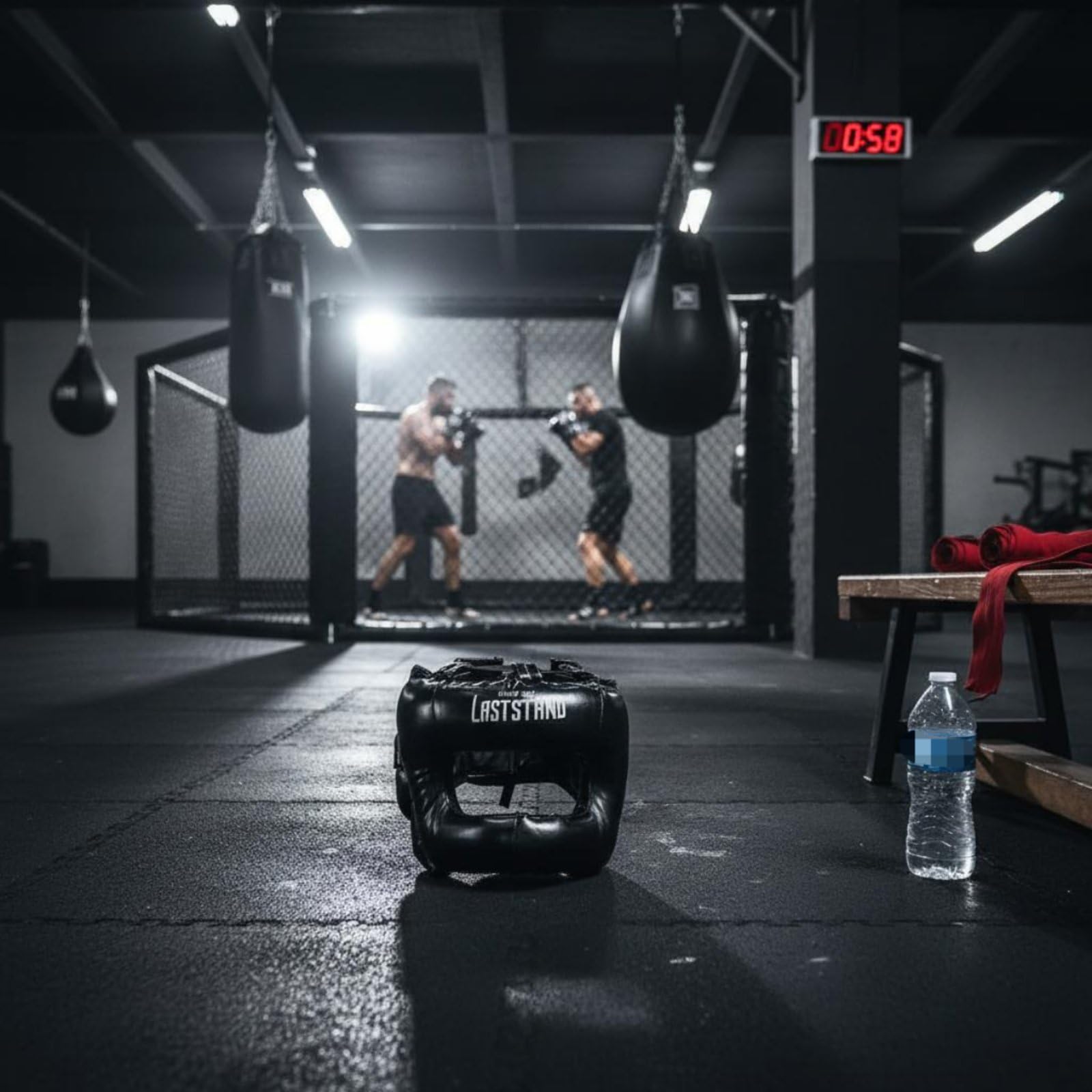 Milageto Casco MMA Integrale Copertura Totale Casco da Pugilato Chiuso Chiusura Regolabile Protezione Testa Naso per Boxeur