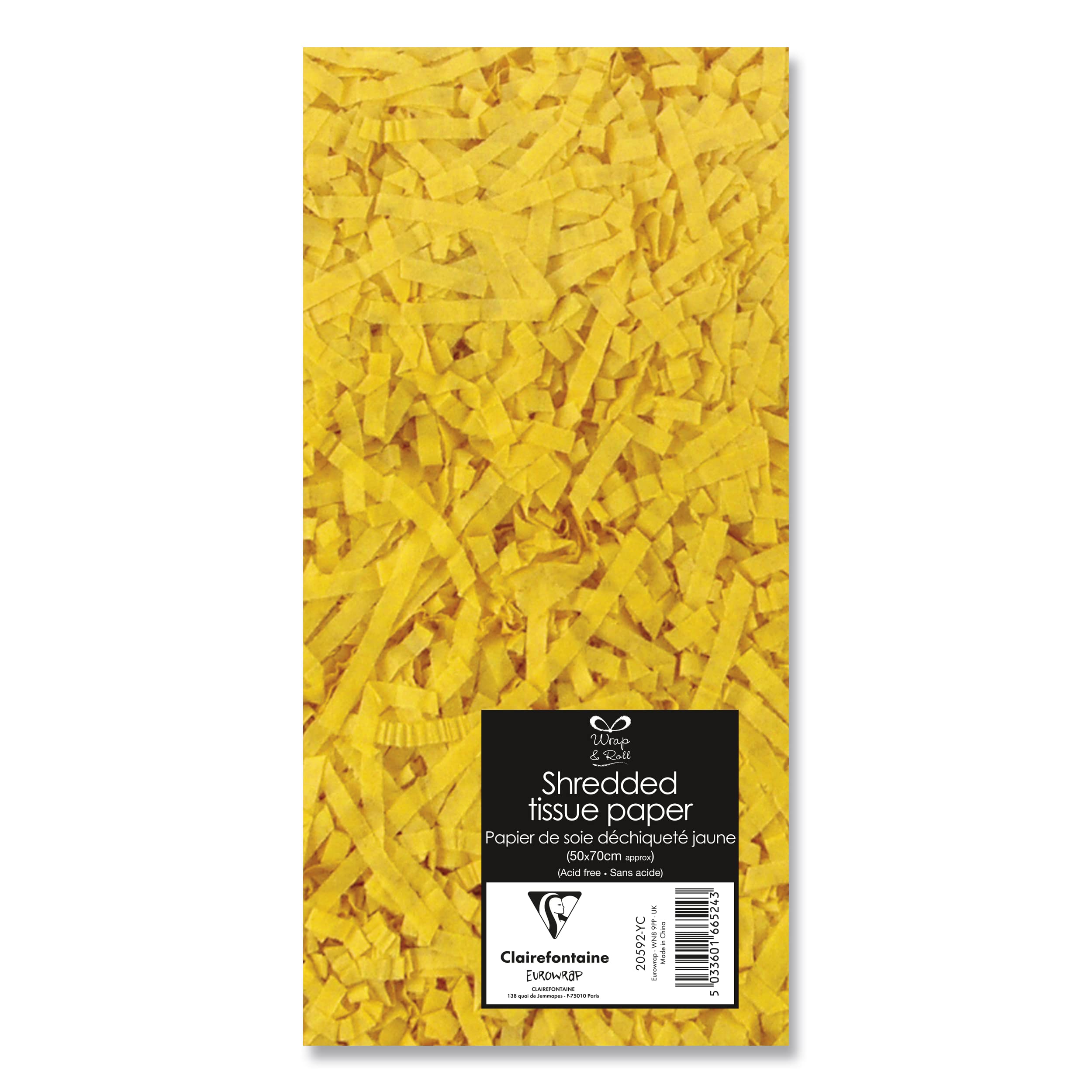 Shredded Tissue Paper 25g Gift Filler Easter Hamper Basket Party Suplier Yellow