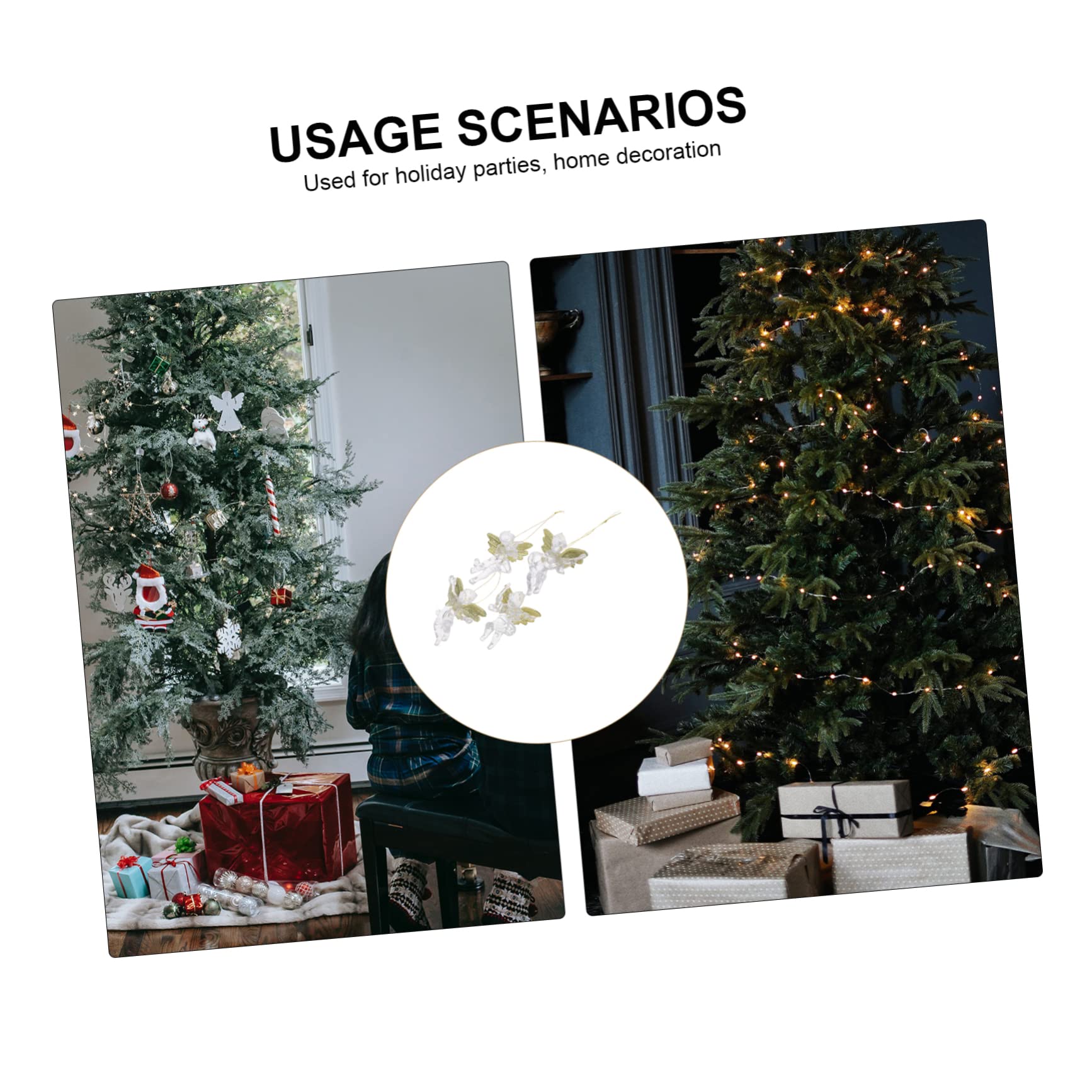PRETYZOOM 84 Piezas Colgante De Ángel Transparente Colgantes Colgantes De Árbol De Navidad Claro con Alas Decoraciones Colgantes De Campanas De Navidad Estatua Clara El Plastico