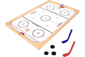 GoSports Ice Pucky Wooden Tabletop Hockey Game for Kids & Adults