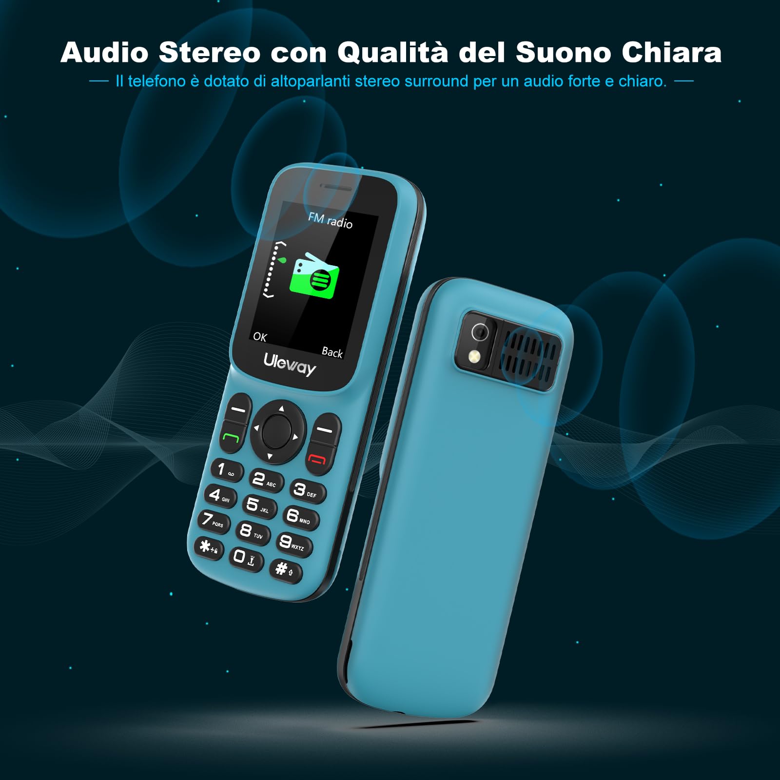 uleway 4G Telefono Cellulare per Anziani, Cellulari Anziani con Tasti Grandi, Supporto SIM Doppio, LCD da 1,77 pollici, Chiamata Rapida, Volume Alto, Torcia, Ricarica USB-C