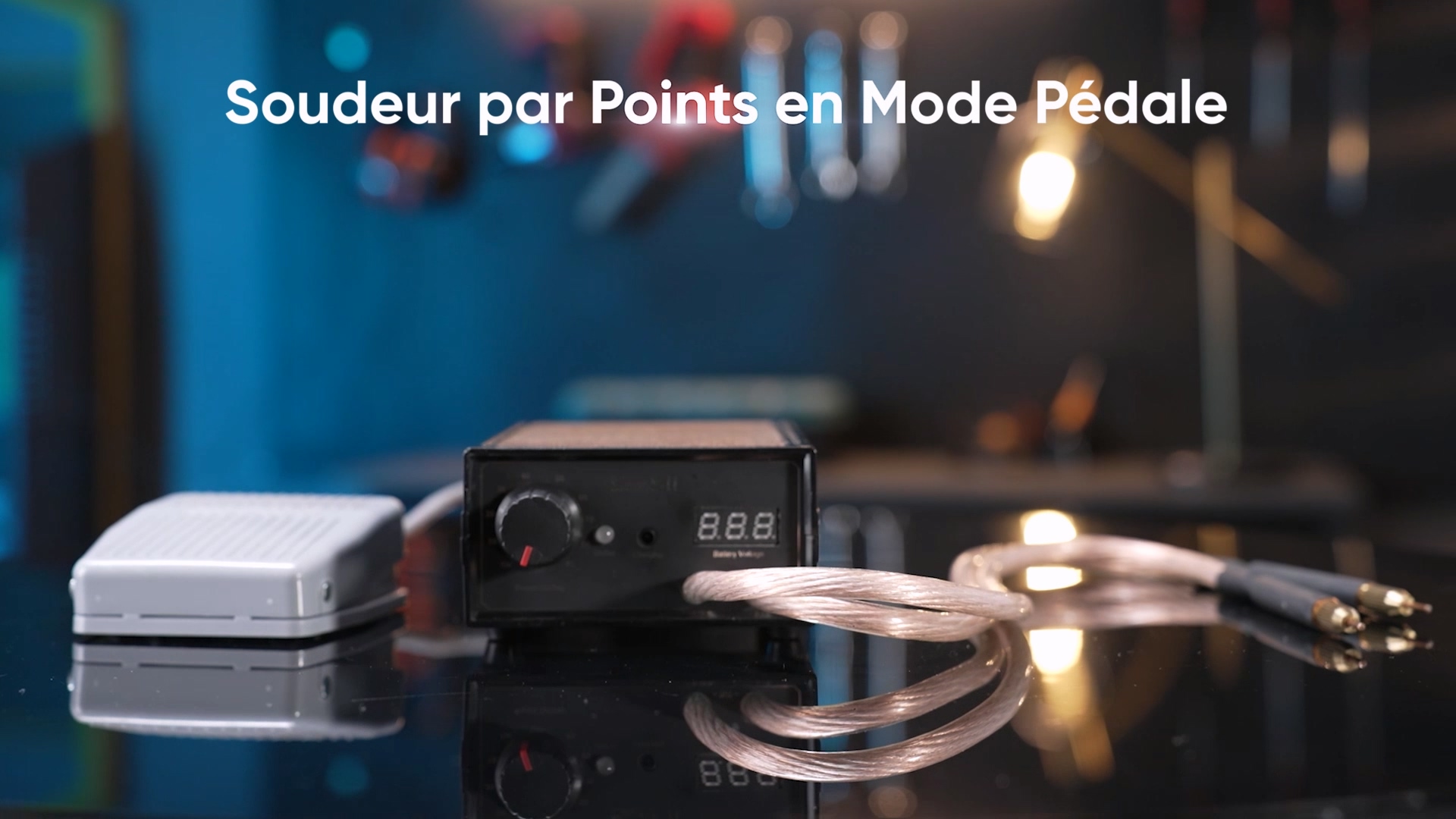 Soudeuse Condensateur 250 Niveaux Soudeuse Par Points Seesii SE-223 3000F - Pour Batteries 18650, Bandes Nickel 0.1-0.3mm Soudure Par Point