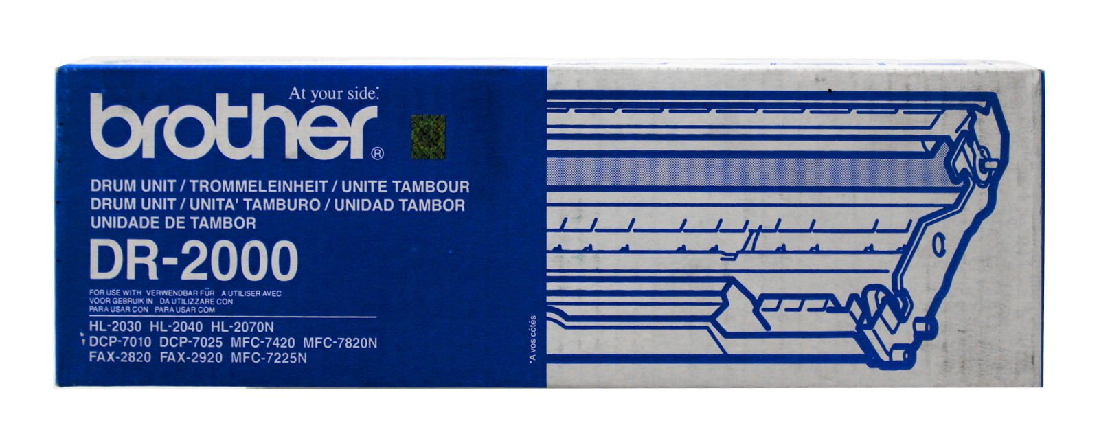 Brother DR2000 Tamburo Originale Per Stampanti DCP-7010, DCP-7020, FAX-2820, HL-2030, HL-2050, HL-2070N, Capacità Fino A 12000 Pagine, Non Contiene Toner-image