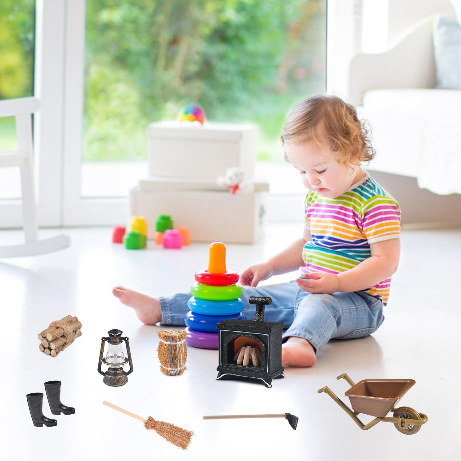 Lot De 20 Accessoires De Lutin Miniatures Pour Chantier De Construction