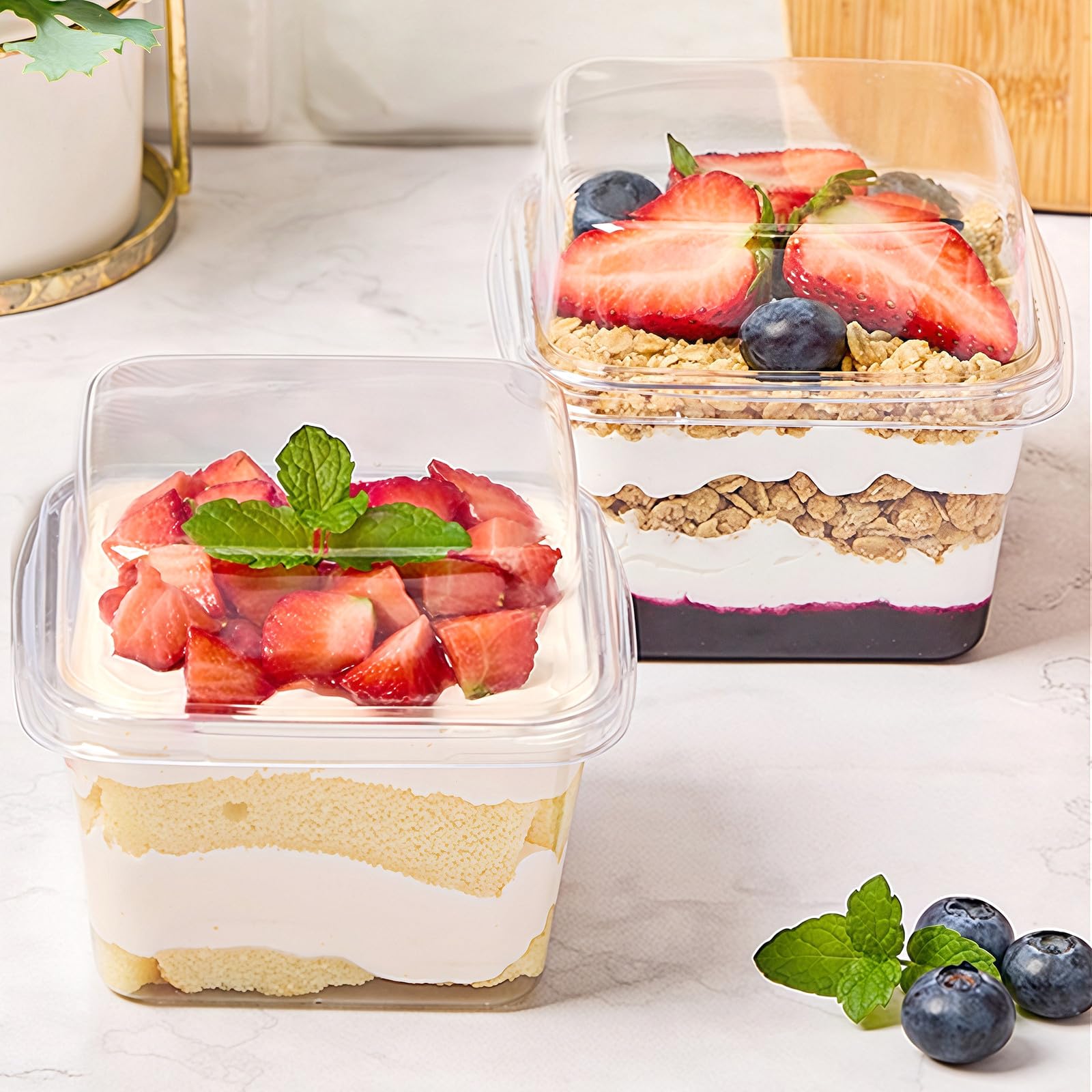 Luminarc Quadro Dessert30 デザートカップ 8個セット Amazon.com: Zezzxu 100 x 8 oz Dessert Cups with Lids and Spoons