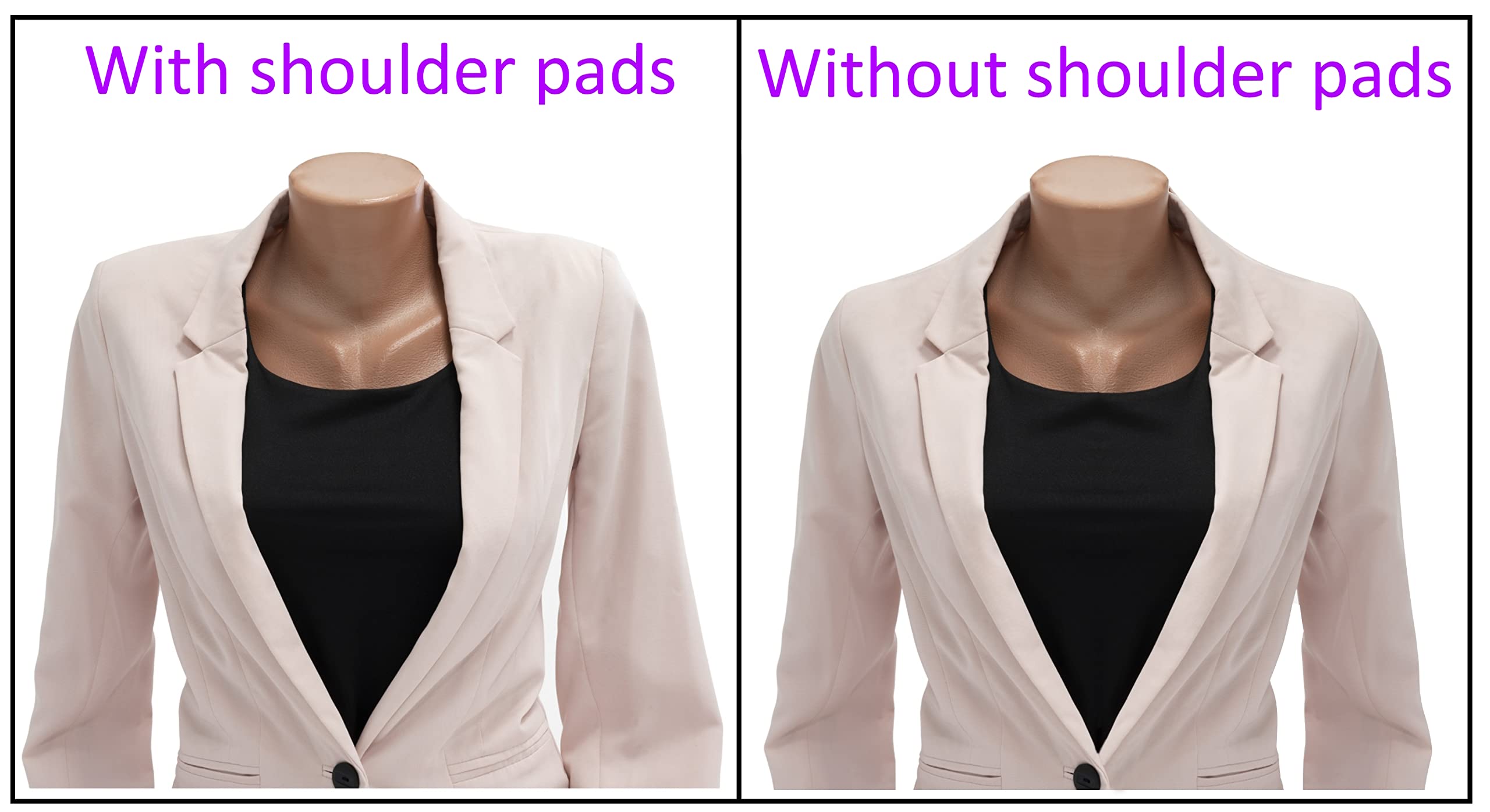 Spalline Rinforzo Per Maniche In Feltro - 10 Paia 250x140mm Bianche Per Cappotti E Giacche - Foto 3