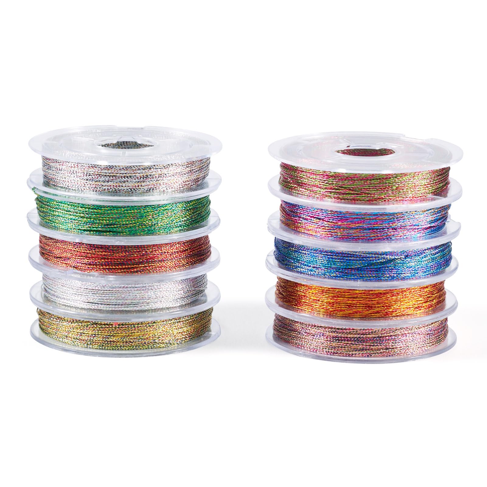 Cordon métallique 3 plis 0,3mm arc-en-ciel pour fabrication de bijoux