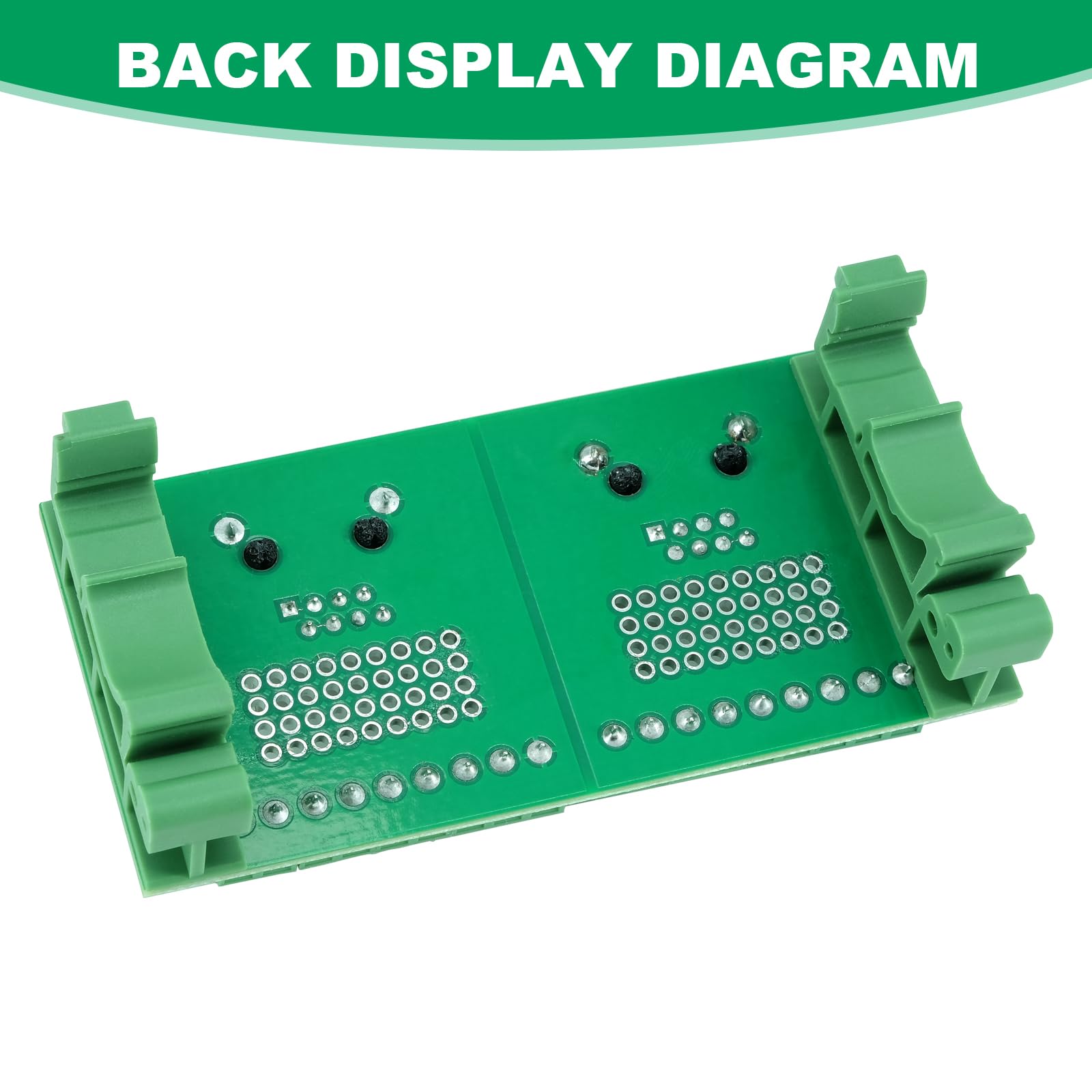 RJ45 8P8C DIN Schienenmontage Ethernet Dual Weiblich Terminal Steckverbinder Verteiler Breakout Board,Horizontale Buchsen Adapter(Horizontale)