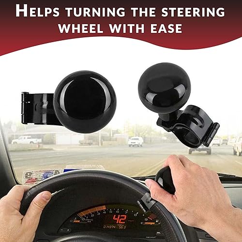 Miniatura 2 de Zento Deals Volante clásico negro universal para volante de vehículo Suicide Spinner de alta calidad (negro 2)