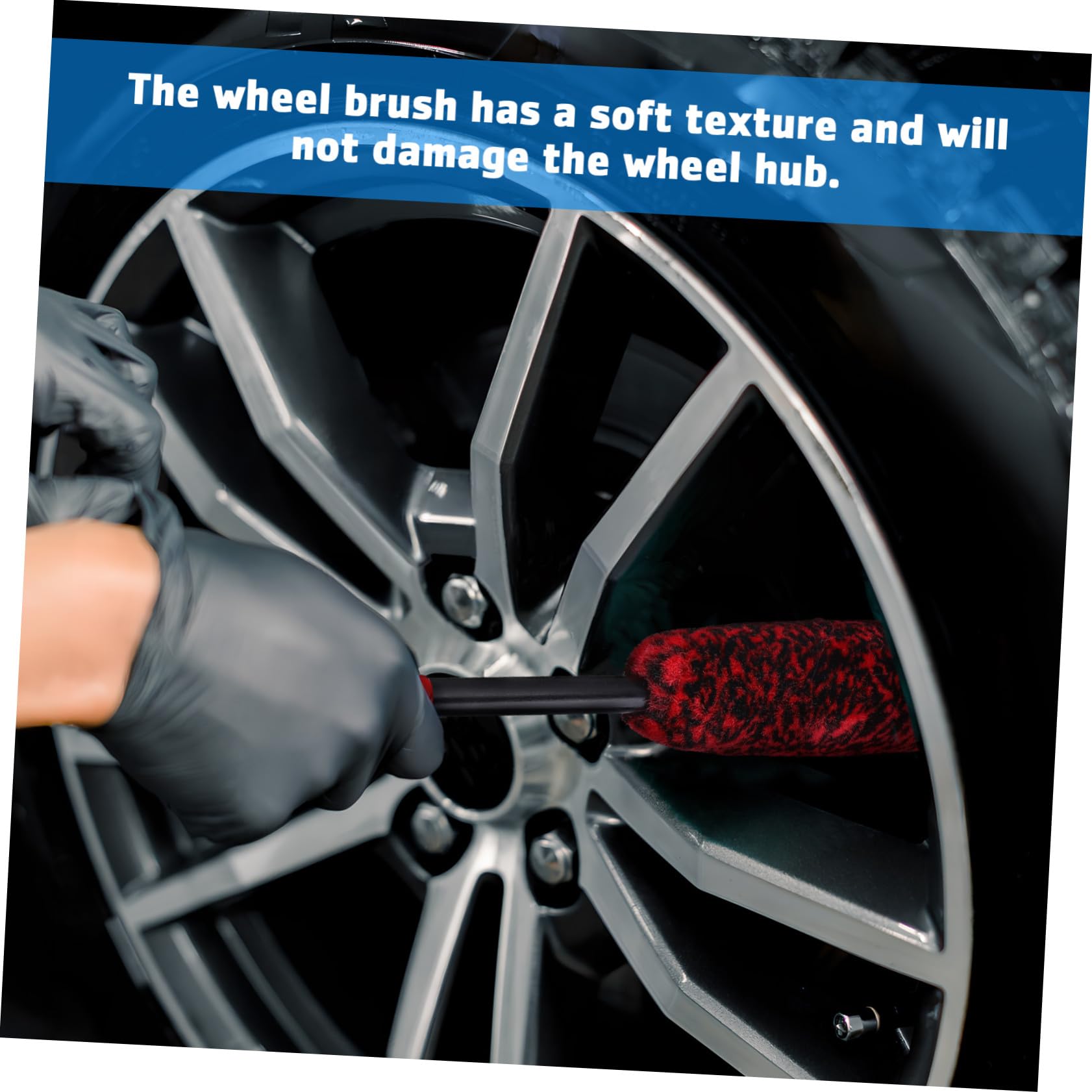 VALICLUD 3pièces Brosse de Nettoyage pour Jantes Voiture à Tête Flexible Kit de Lavage Auto pour Pneus et Roues