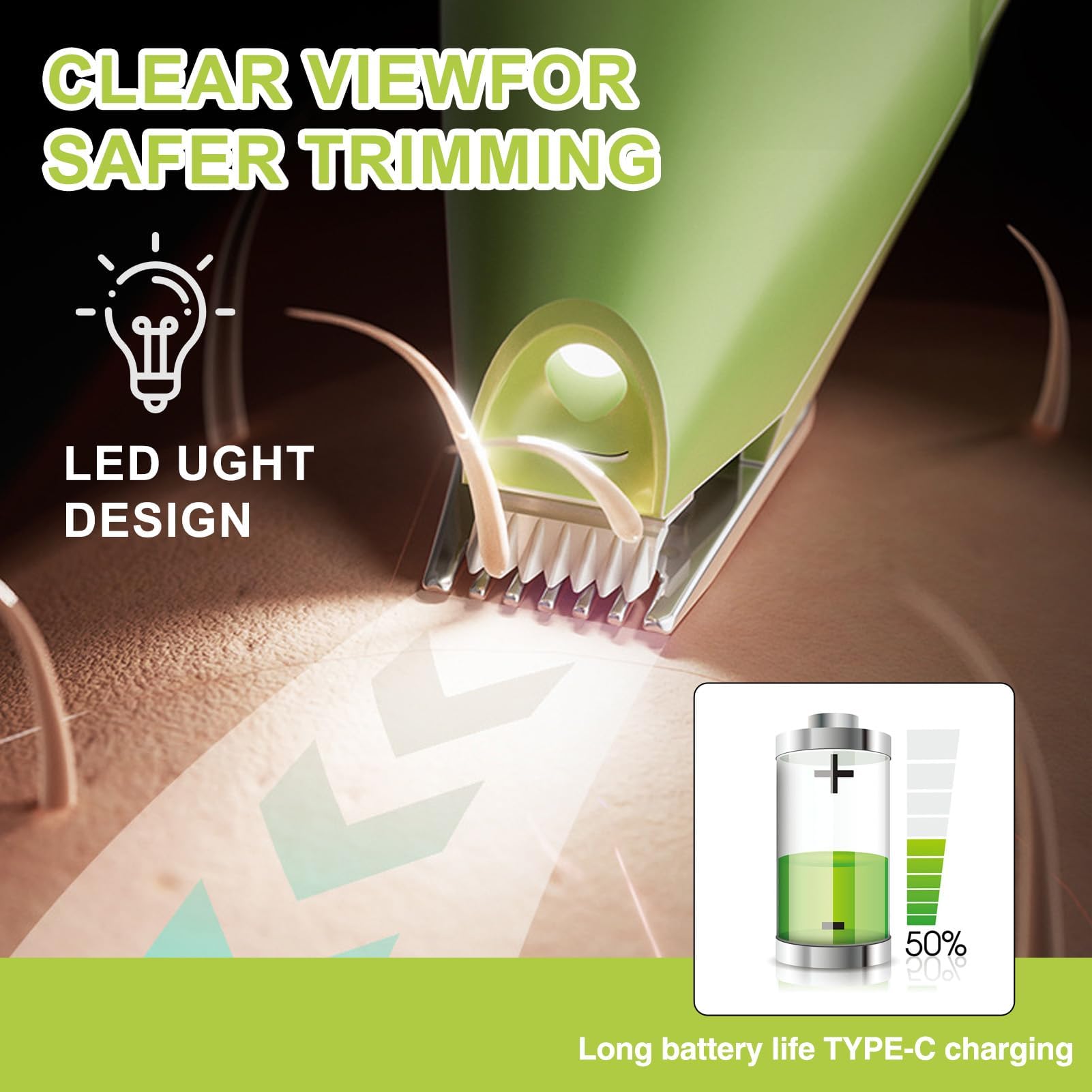 Cordless Dog Paw Trimmer with LED Light - Image 3