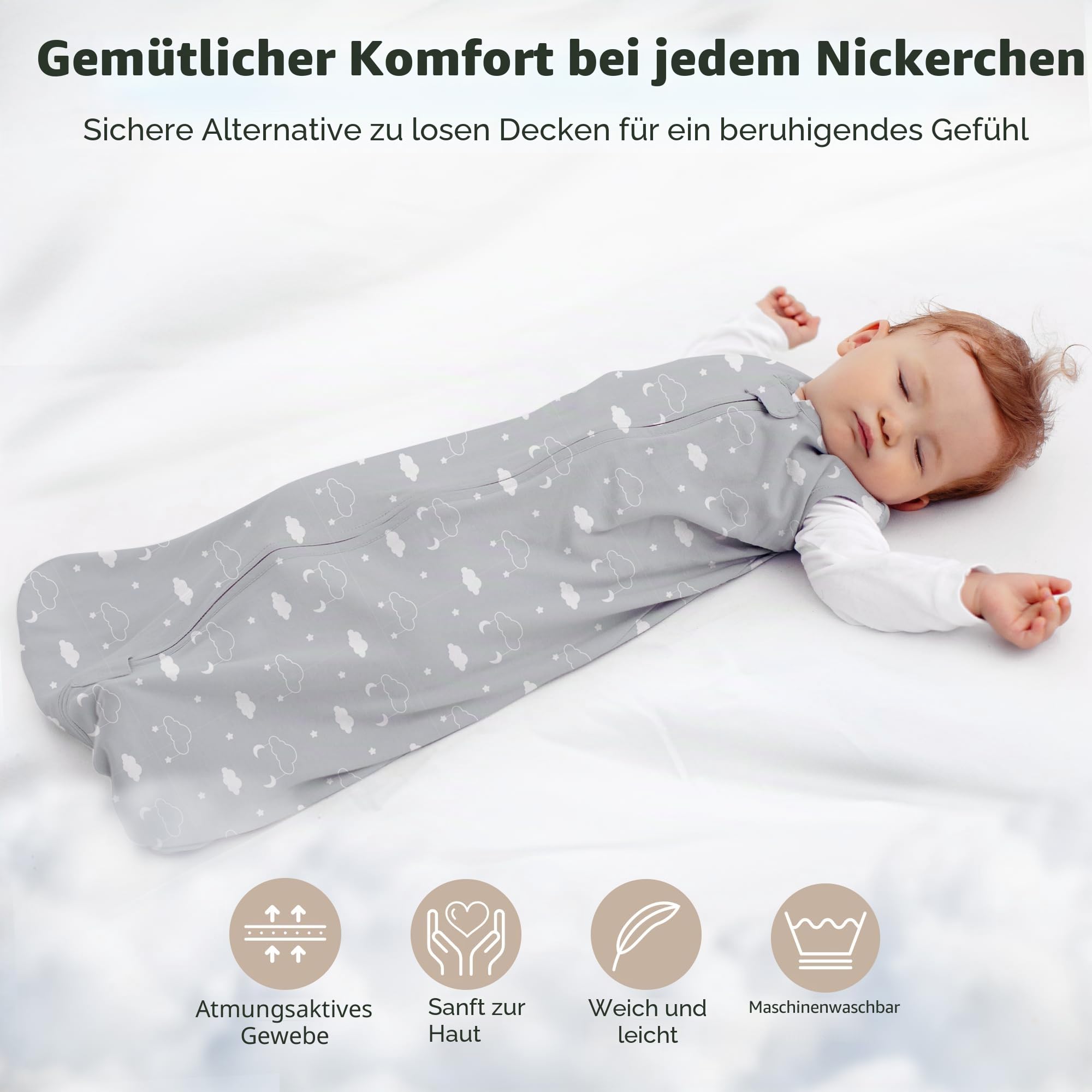 Mama Cheetah Baby Sleep Sack 2.5 TOG, Organic Cotton Baby Wearable Blanket with Two-Way Zipper, Swaddle Transition Baby Sleeping Bag for Newborn Infant Toddler Boy Girl, 24-48 Months